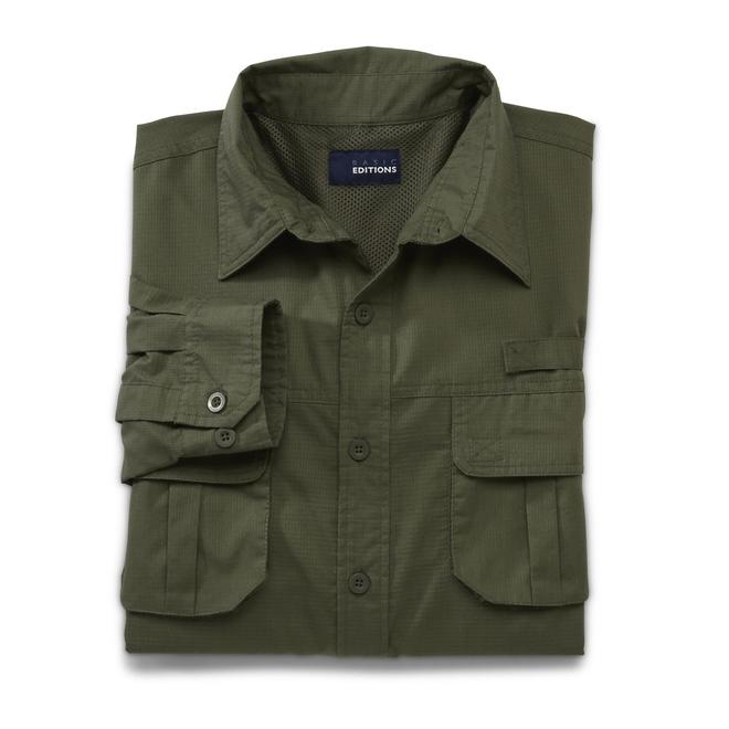 Basic Editions Men's LongSleeve Travel Shirt