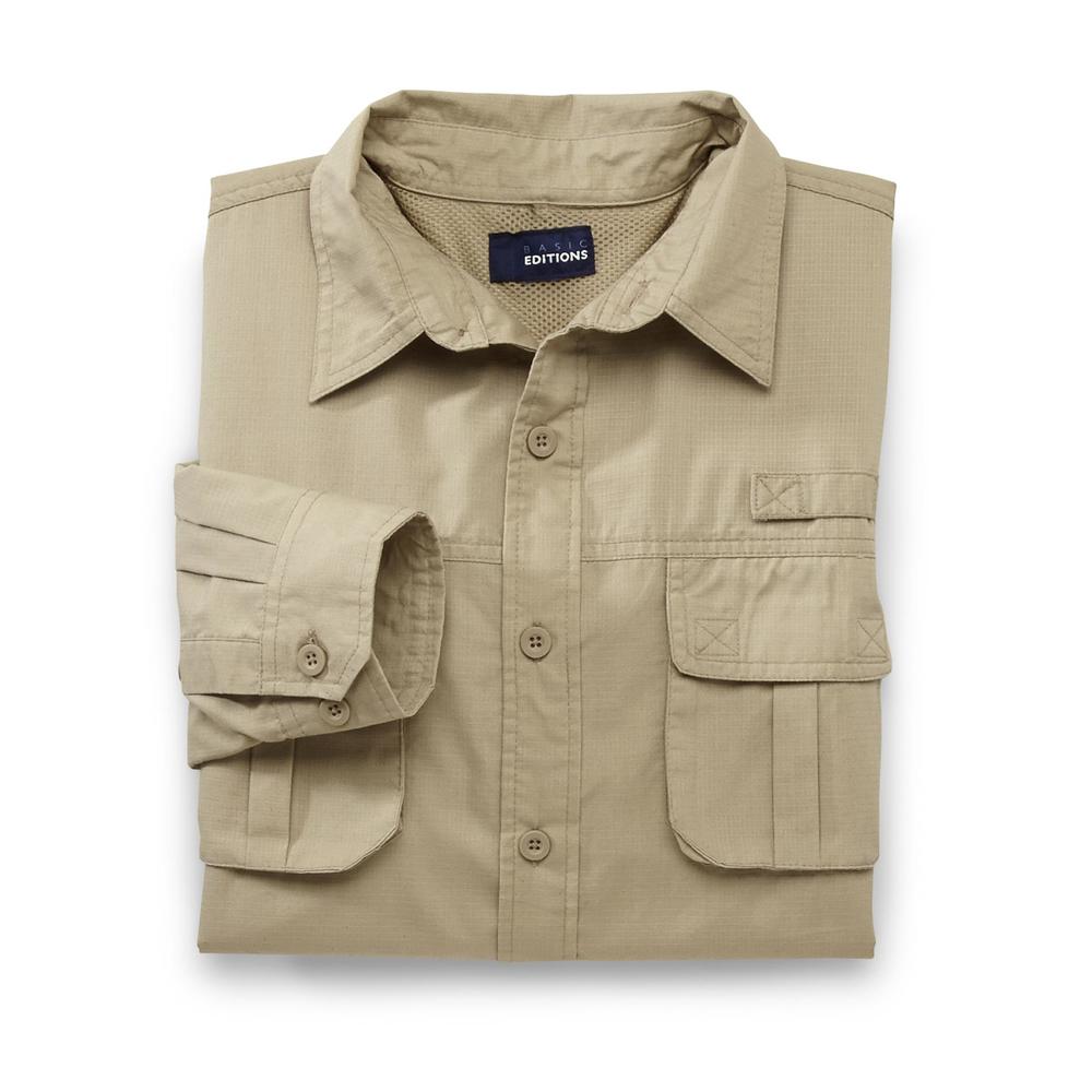 Basic Editions Men's Long-Sleeve Travel Shirt