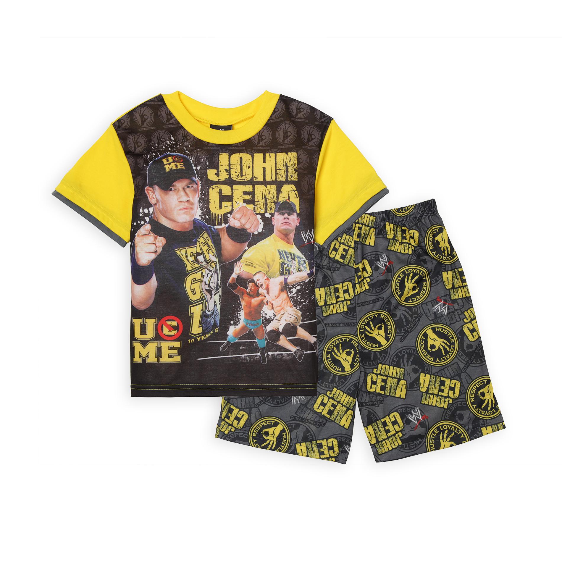 WWE Boy's Short-Sleeve Pajama Shirt & Shorts - John Cena