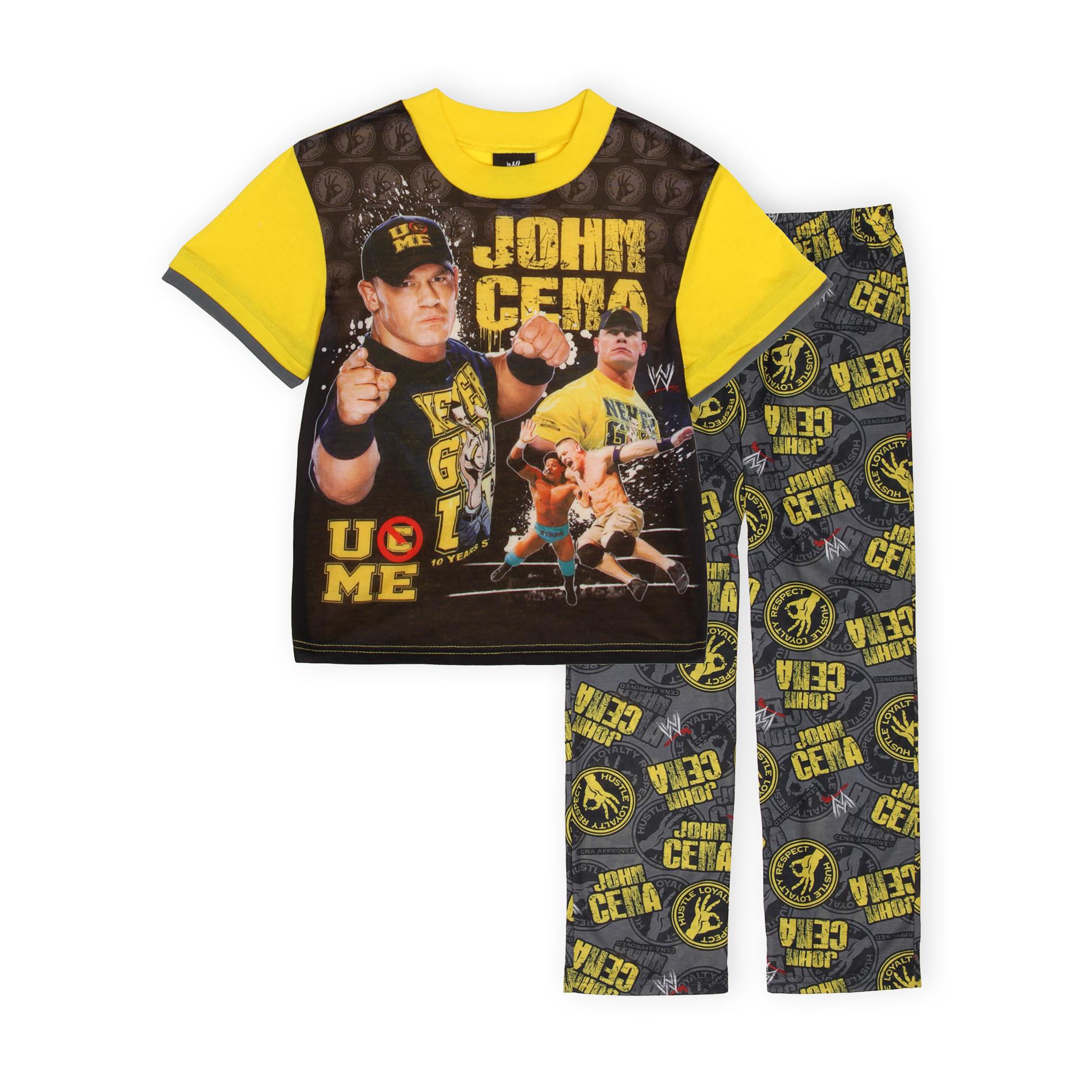 WWE Boy's Short-Sleeve Pajama Shirt & Pants - John Cena