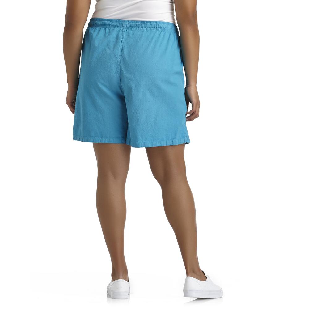 Basic Editions Women's Plus Casual Shorts