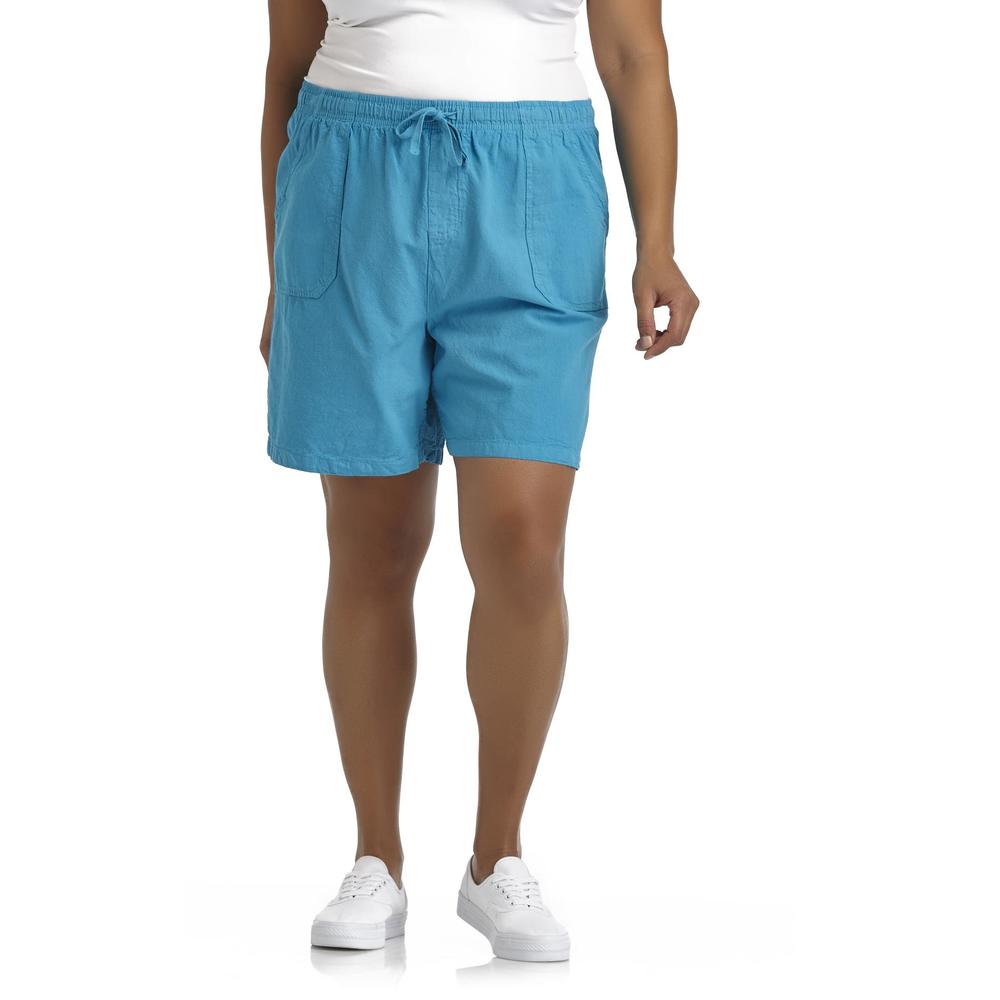 Basic Editions Women's Plus Casual Shorts