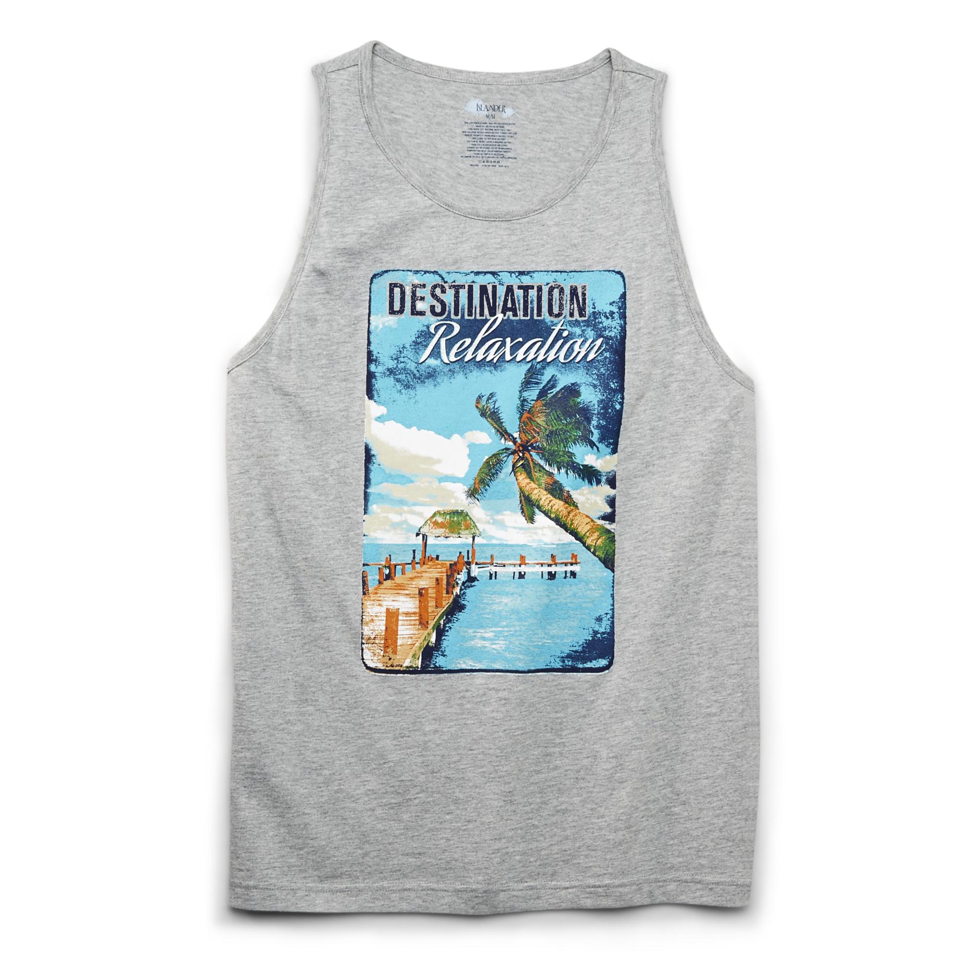 Islander Men's Sleeveless Graphic T-Shirt - Ocean-Side Pier