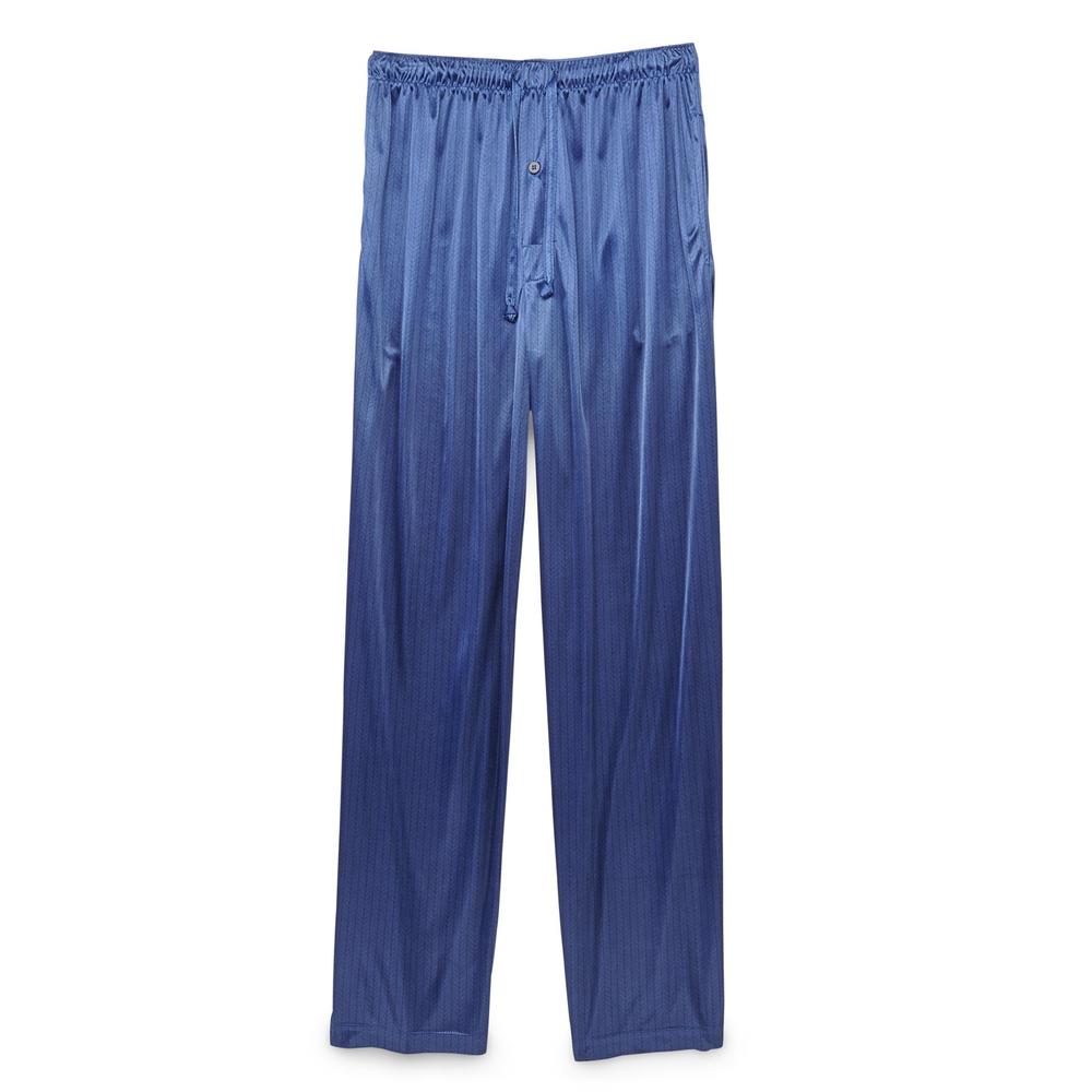 Basic Editions Men's Satin Pajama Pants - Herringbone