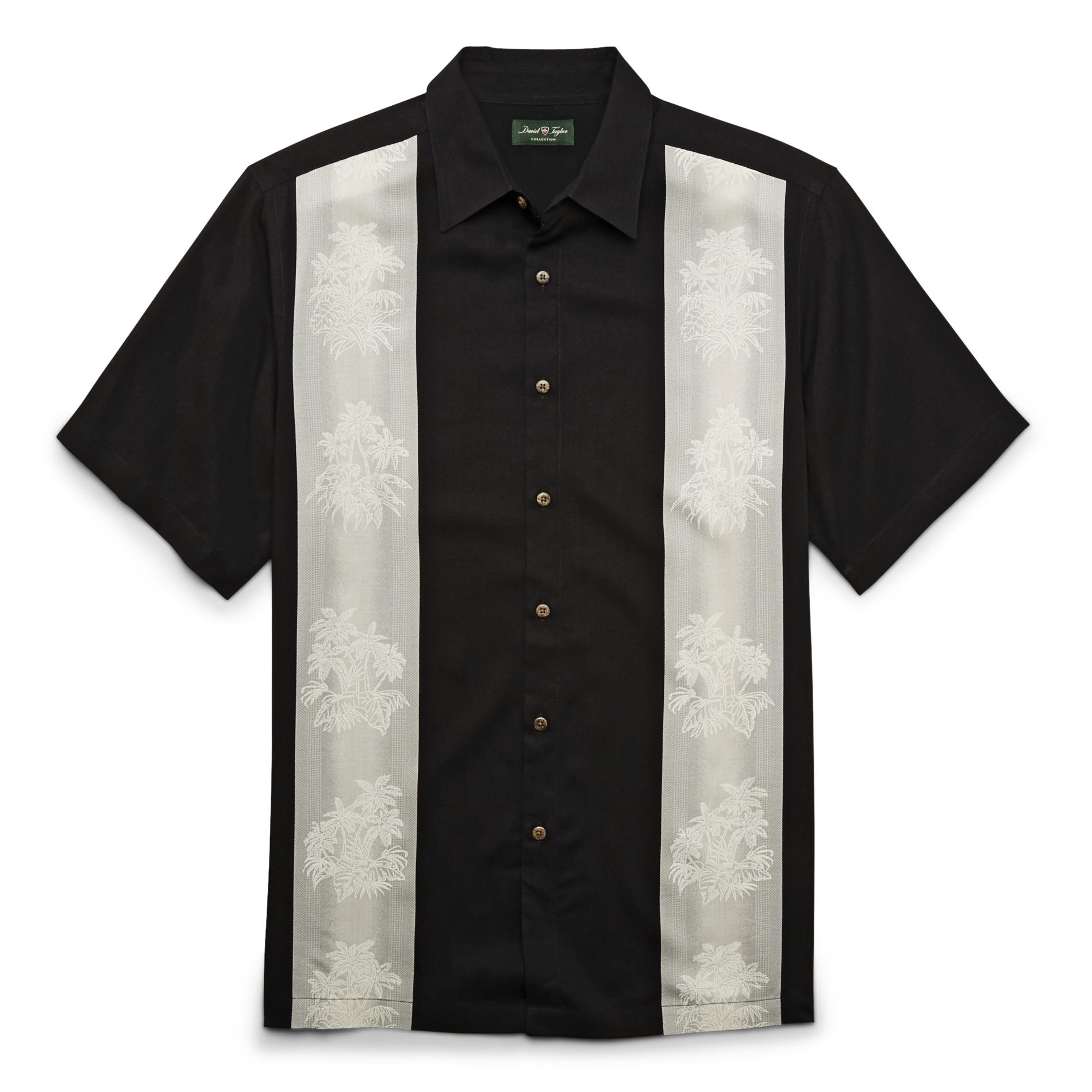 David Taylor Collection Men's Button-Front Shirt - Palm Trees