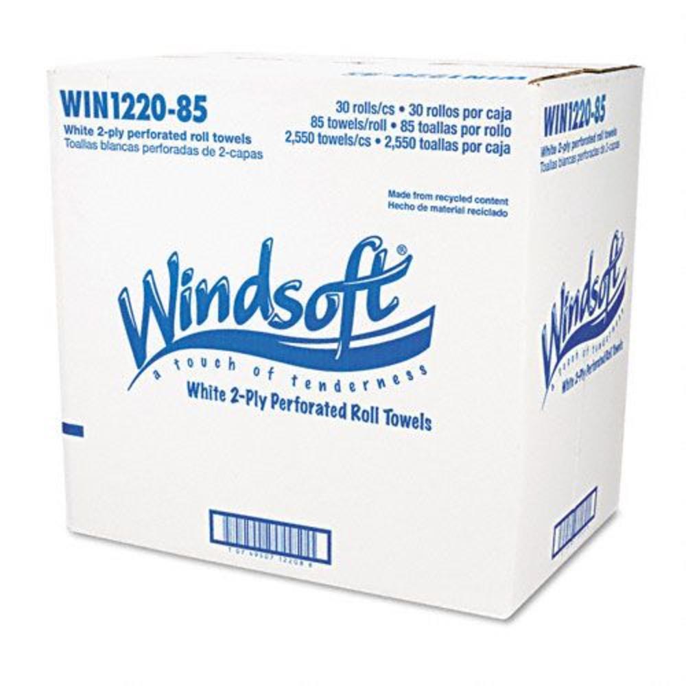 Windsoft WIN122085CT Perforated Paper Towel Rolls -30 rolls/carton