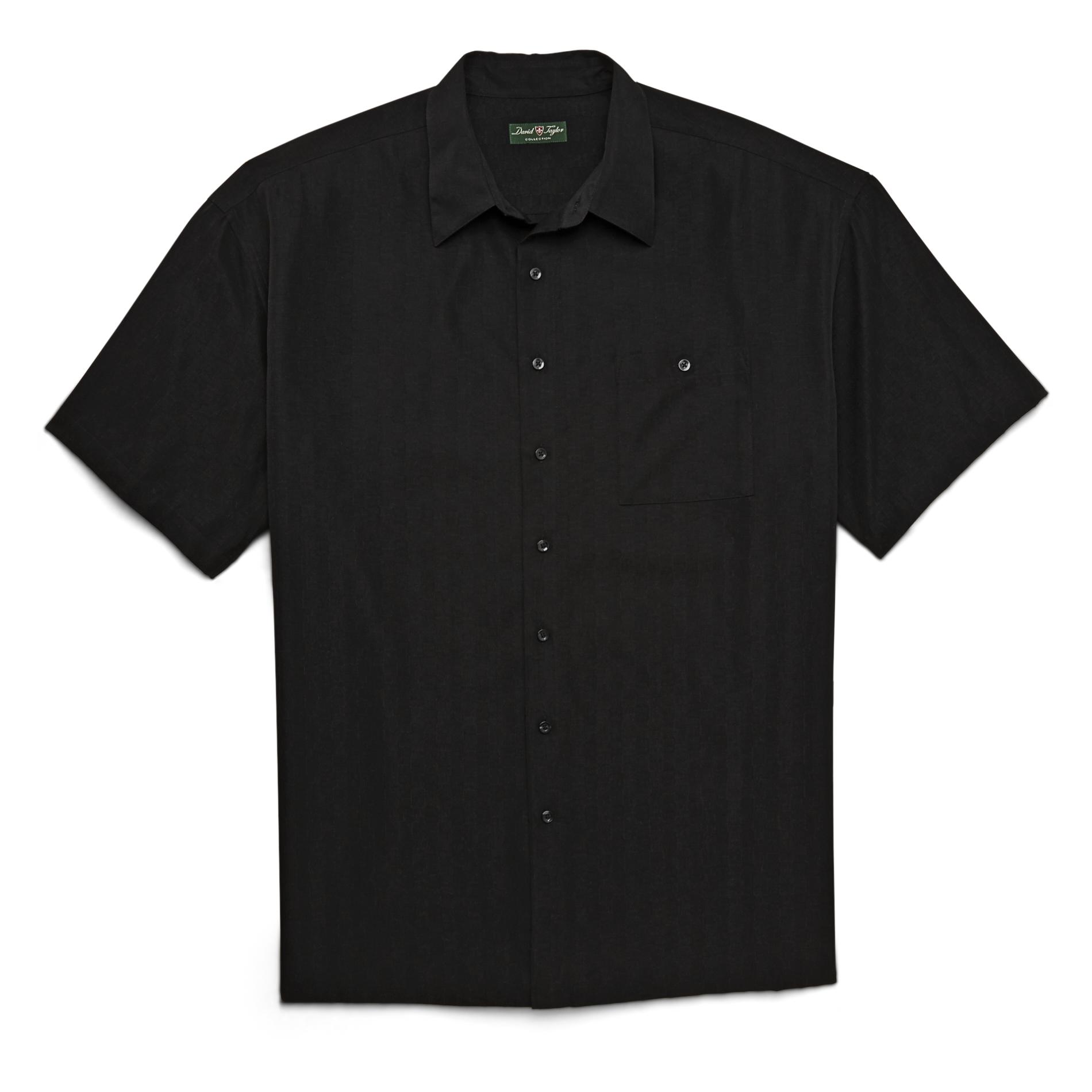 David Taylor Collection Men's Big & Tall Short-Sleeve Button-Front Shirt