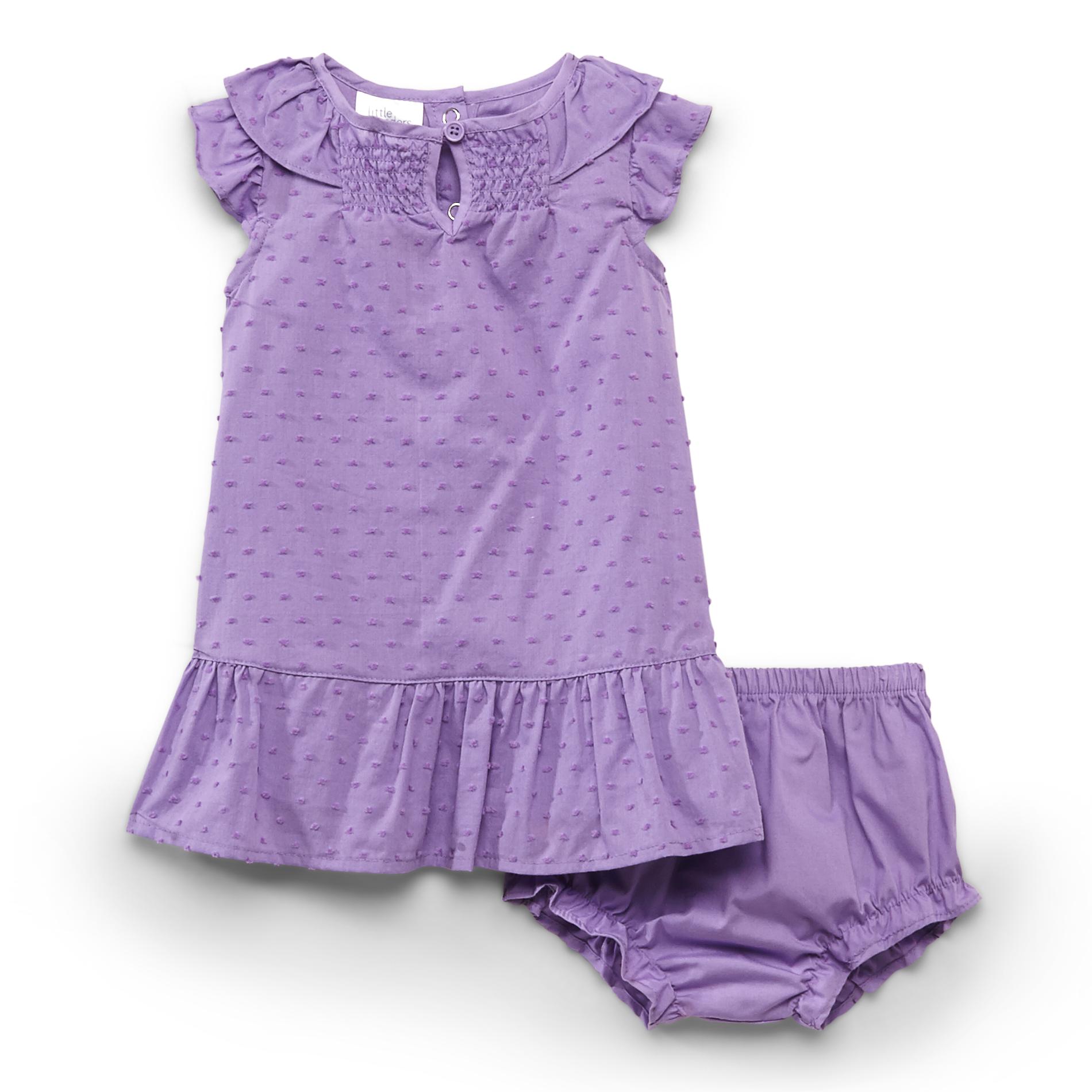 Little Wonders Newborn & Infant Girl's Swiss Dot Dress & Diaper Cover