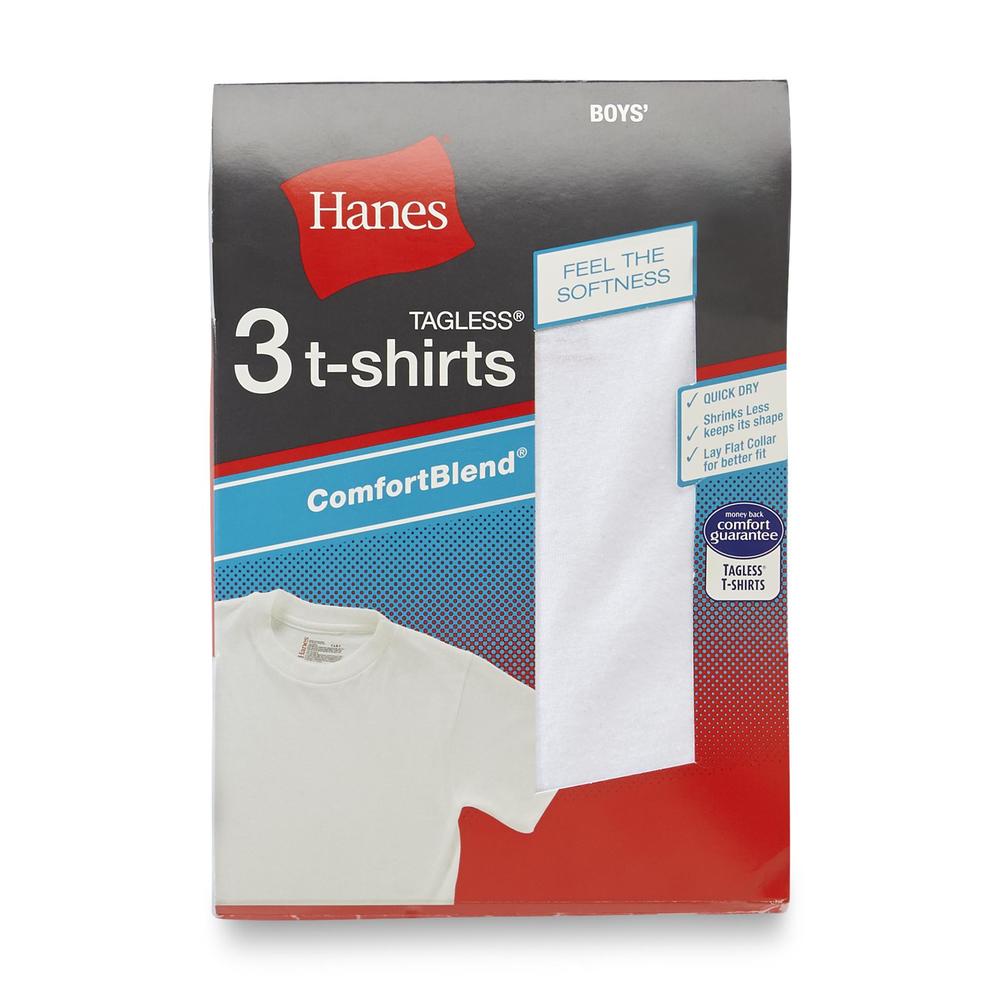 Hanes Boy's 3-Pack Crew Neck T-Shirts