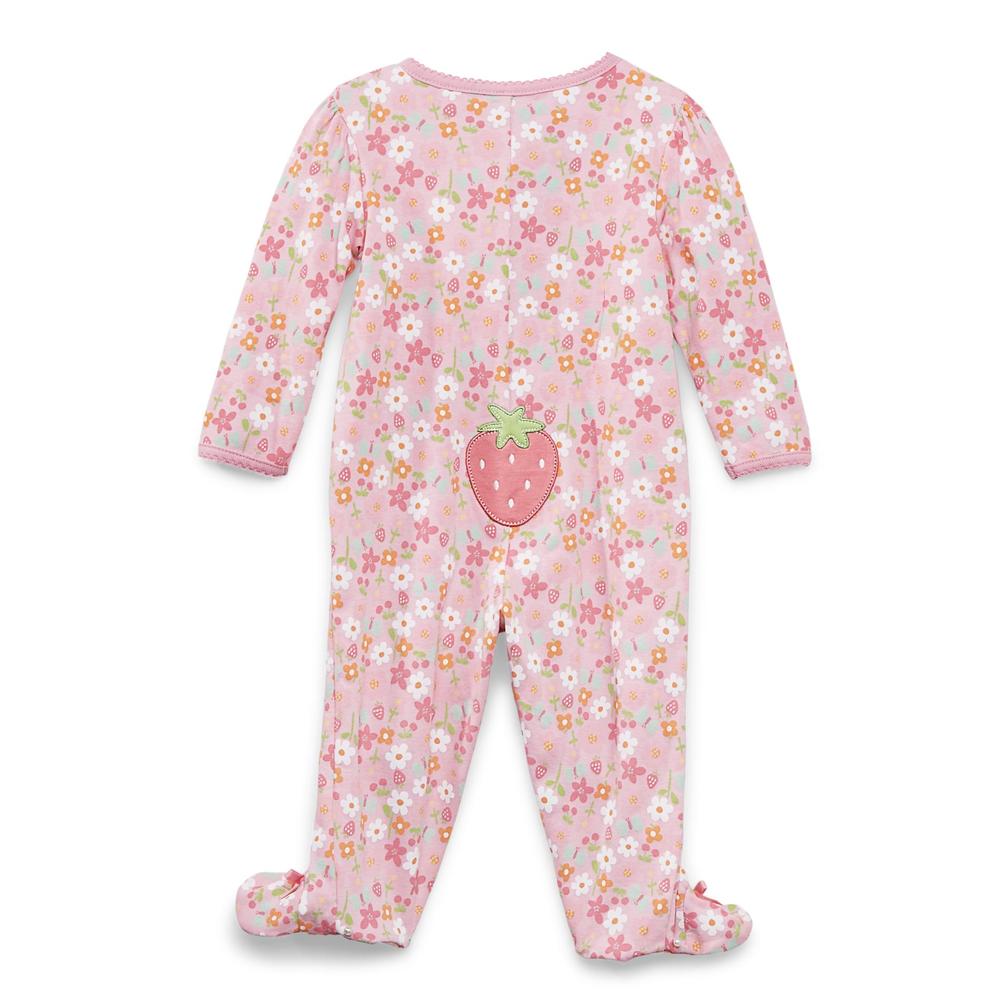 Little Wonders Newborn Girl's Footed Sleeper Pajamas - Floral Print