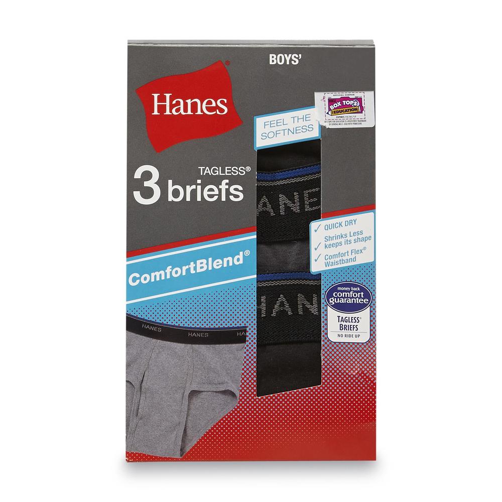 Hanes Boy's 3-Pack ComfortBlend Briefs