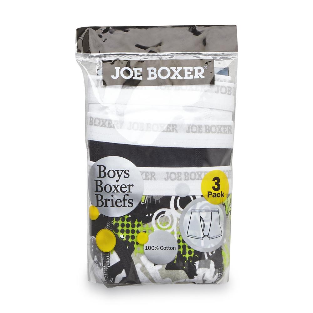 Joe Boxer Boy's 3 Pk Cotton Boxer Brief Underwear