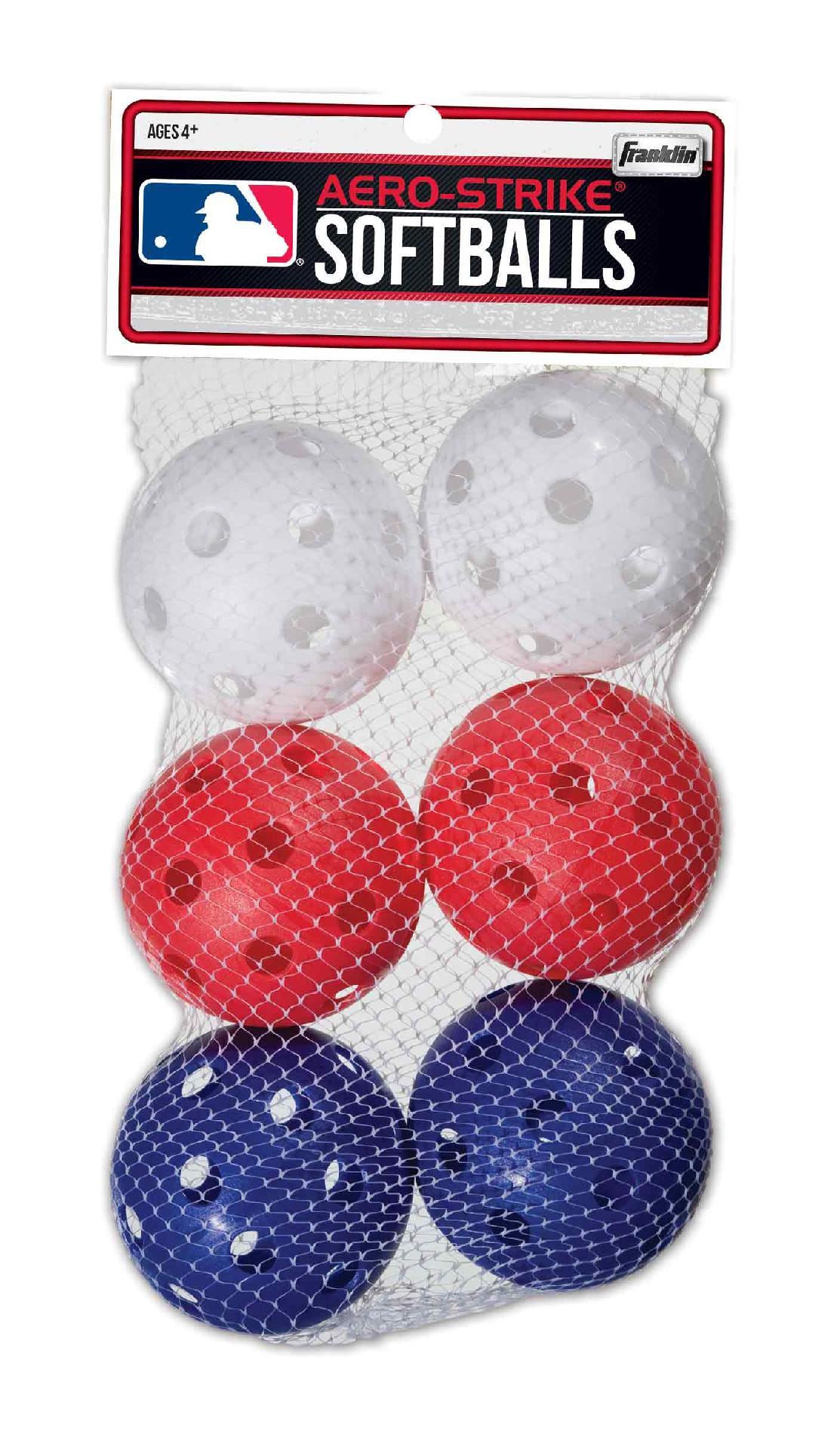 Franklin Sports Plastic Softballs - 6 Pack