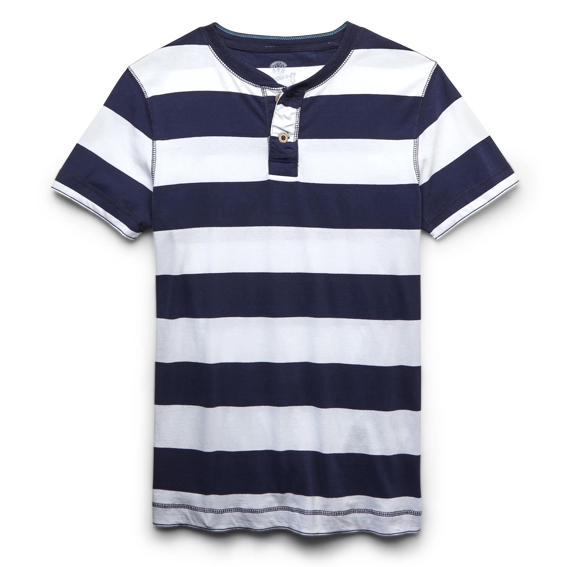 Roebuck & Co. Young Men's Henley Shirt - Rugby Striped