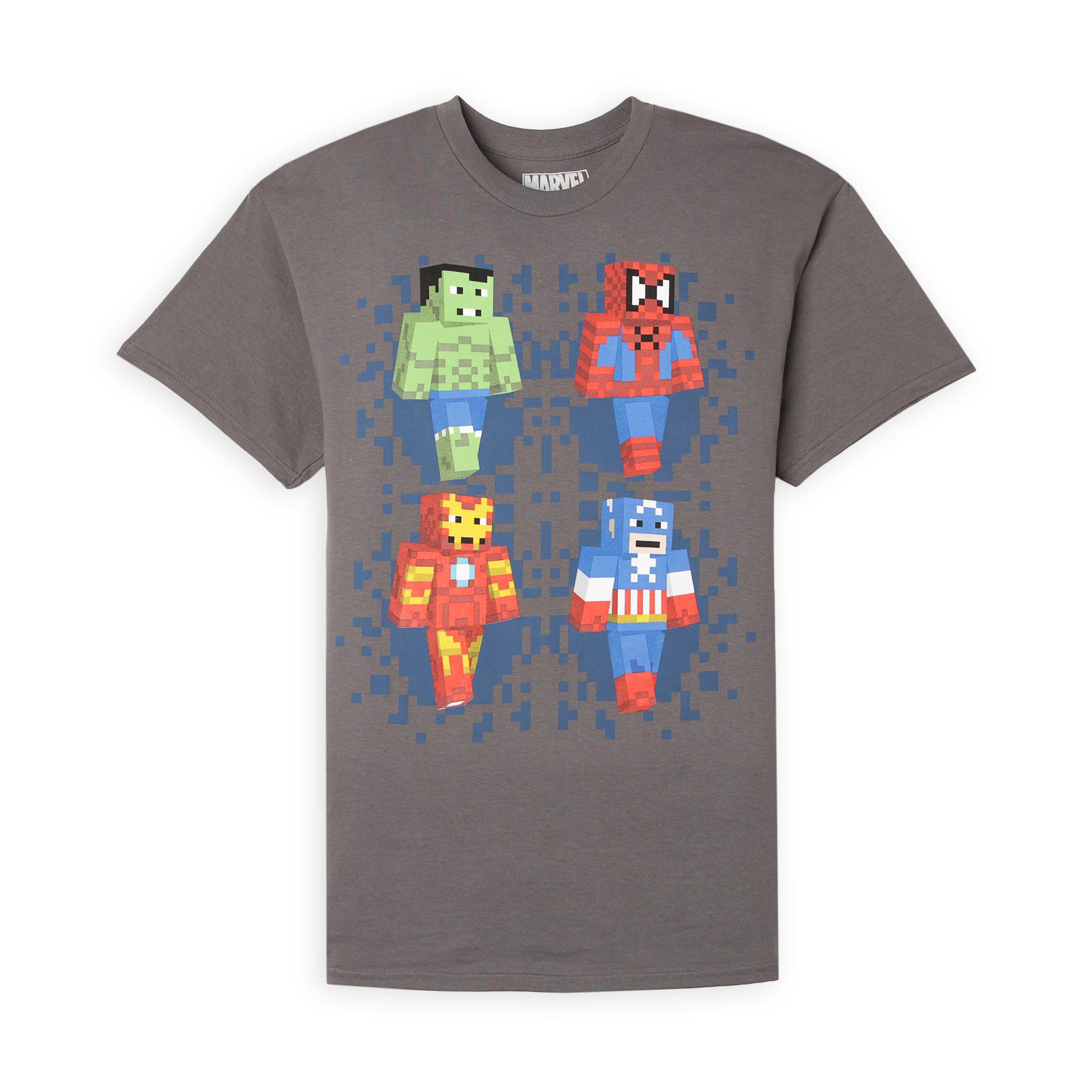 Marvel Young Men's Graphic T-Shirt - Minecraft Heroes