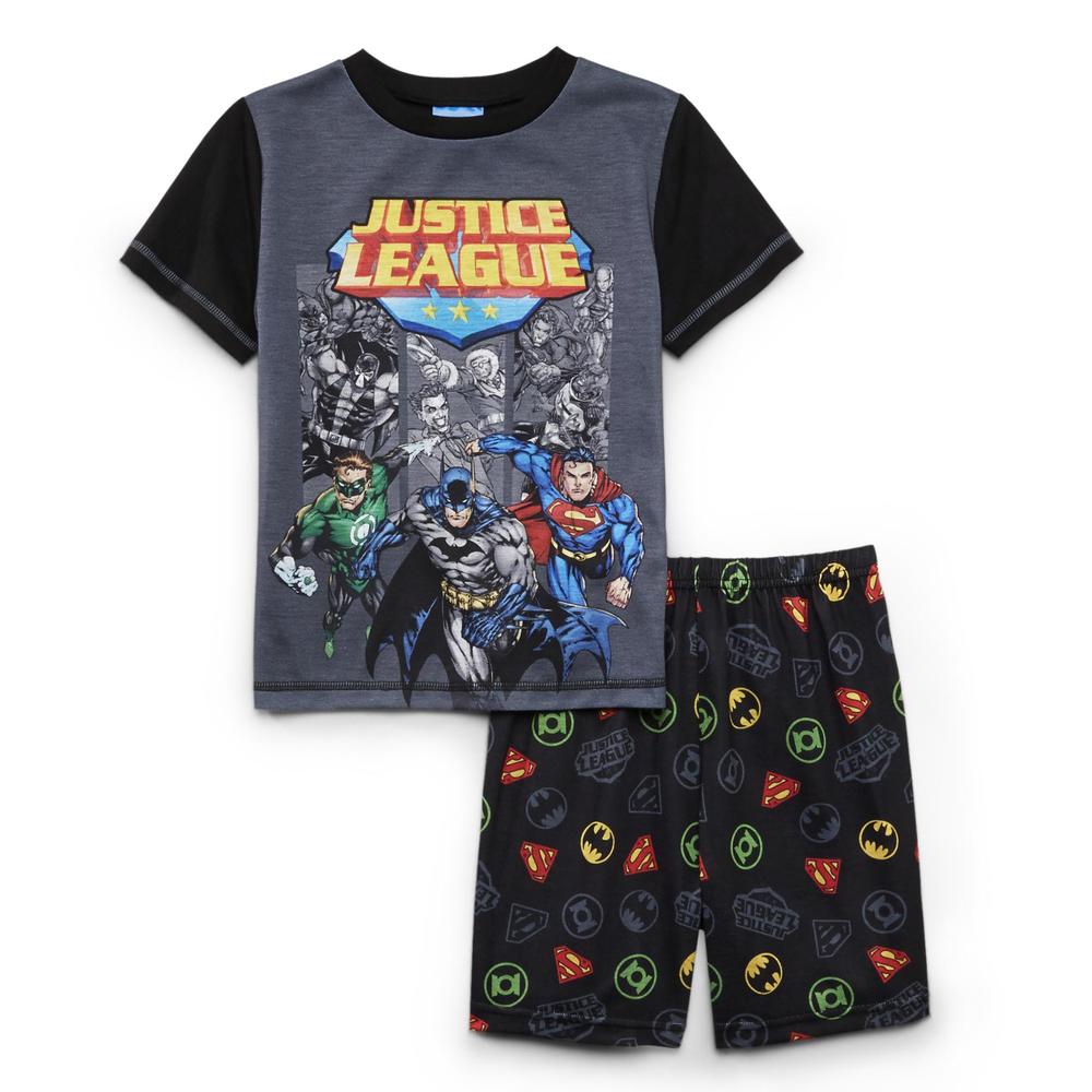 DC Comics Boy's Pajama Shirt & Shorts - Justice League