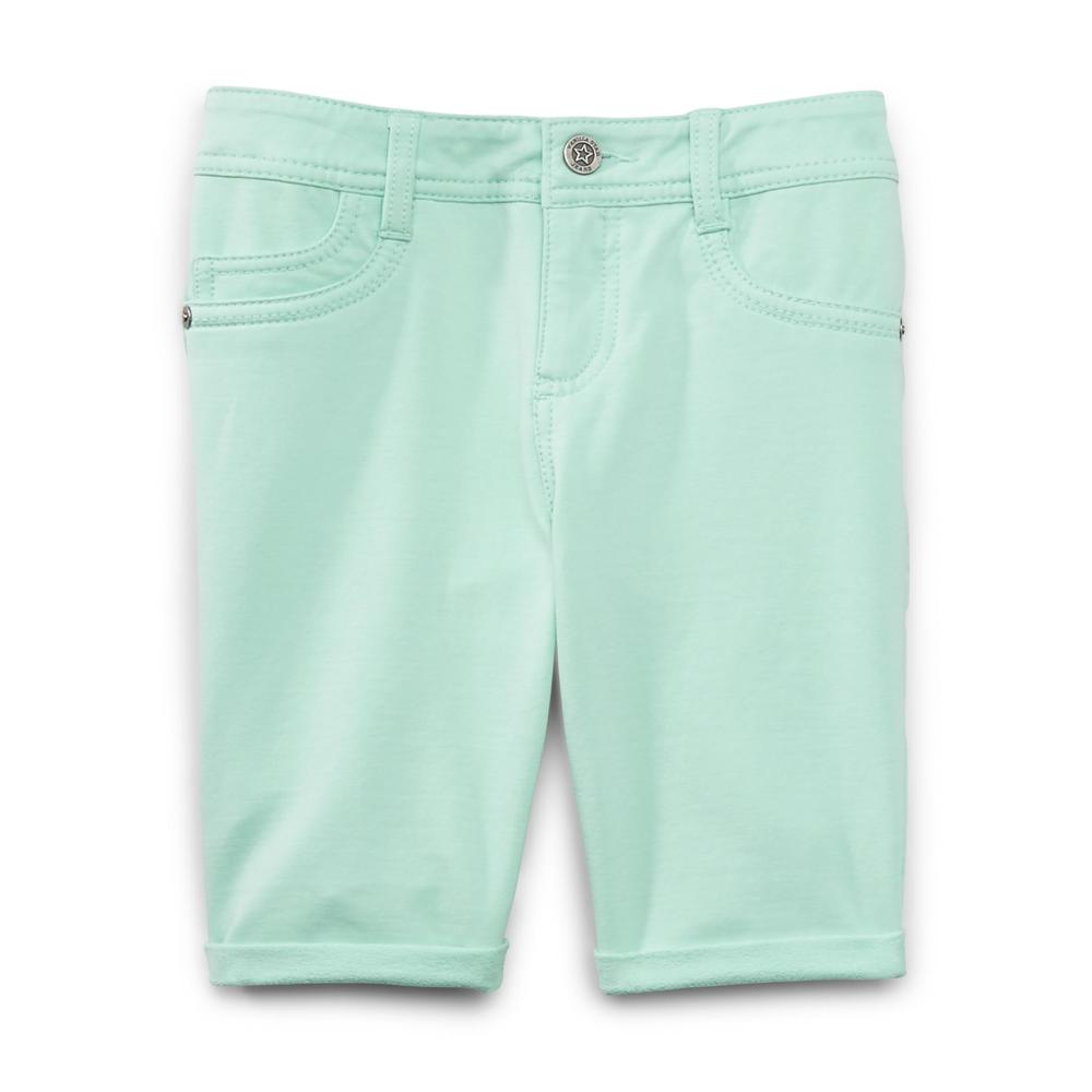 Vanilla Star Girl's Denim-Look Knit Bermuda Shorts