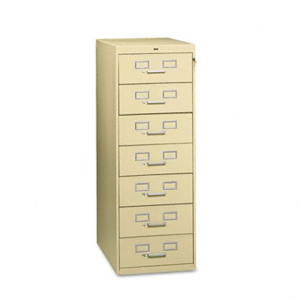 Tennsco Seven-Drawer Multimedia/Card File Cabinet
