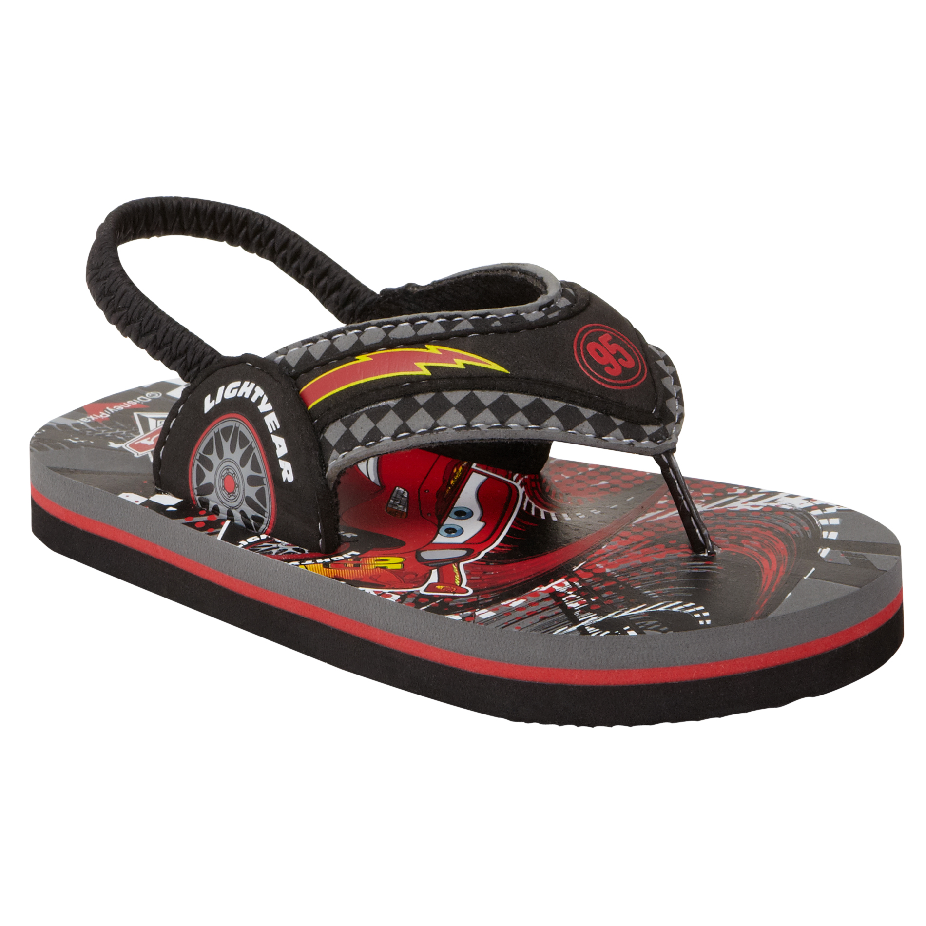 Character Toddler Boy's Flip Flop Cars - Red