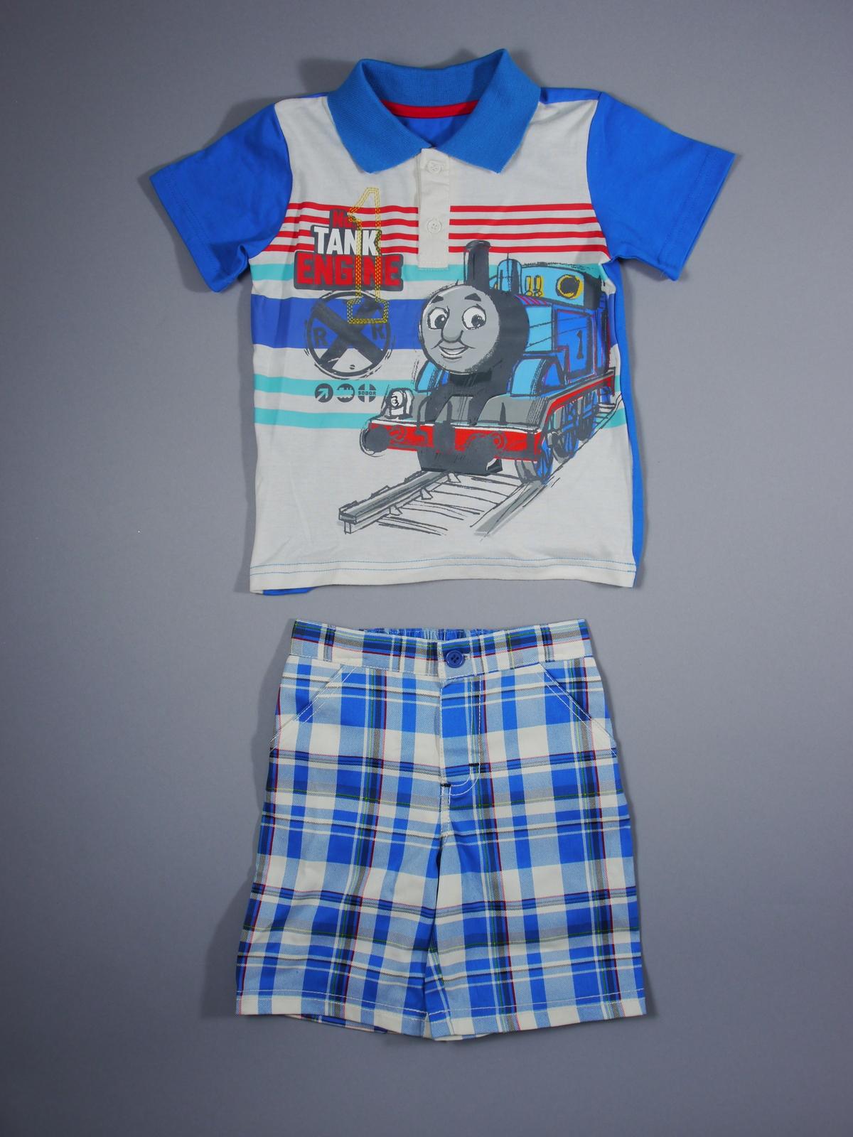 Thomas & Friends Infant & Toddler Boy's Polo Shirt & Shorts - Plaid