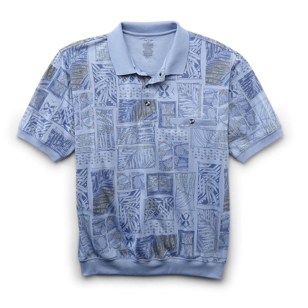 David Taylor Collection Men's Big & Tall Jersey Polo Shirt - Batik