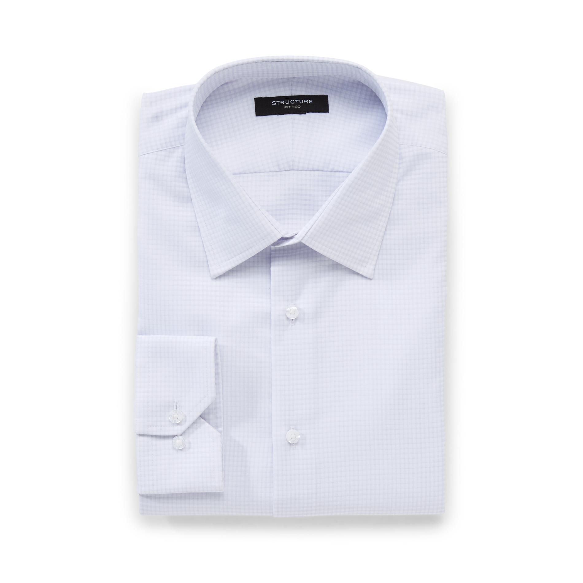 Structure Men's Fitted Dress Shirt - Grid