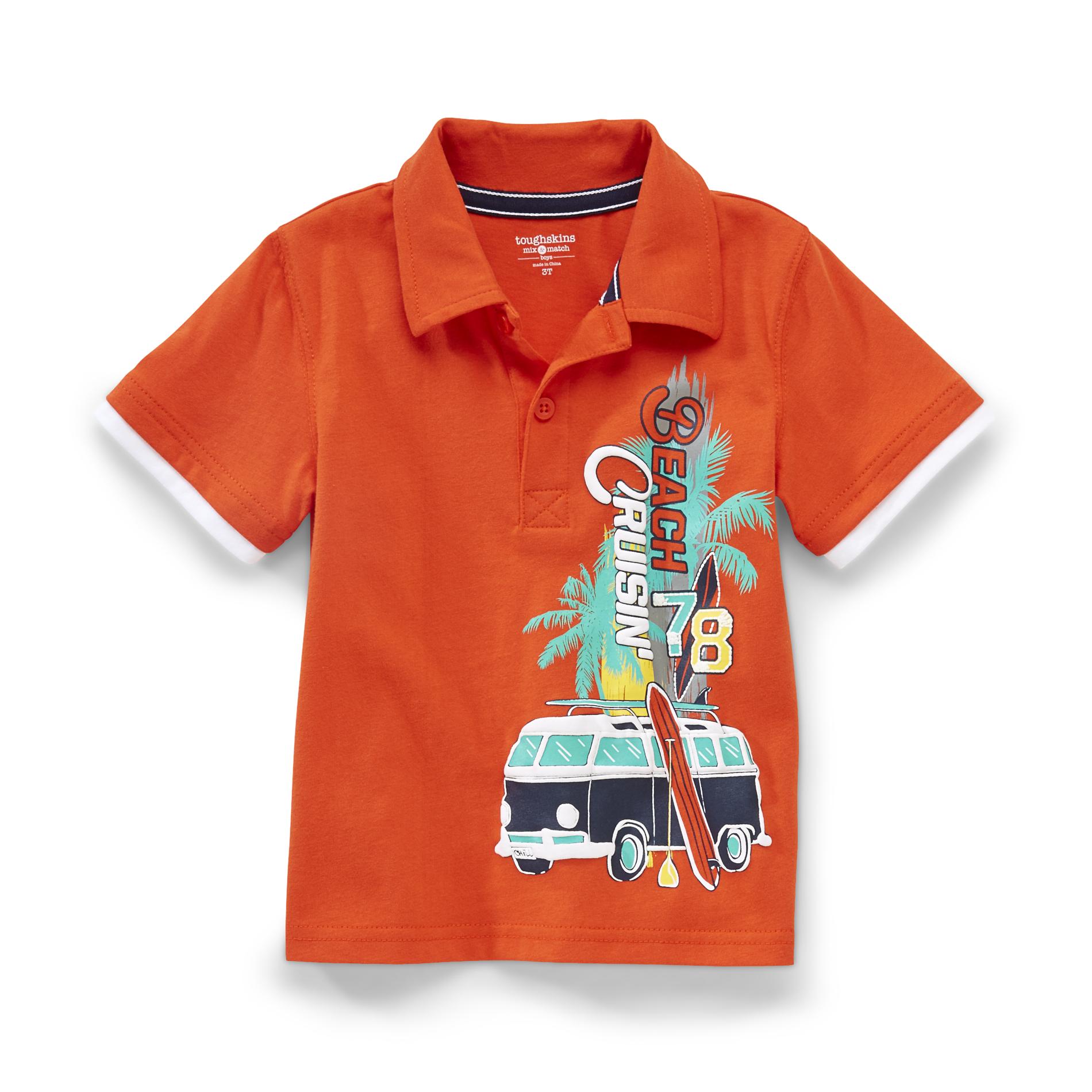 Toughskins Infant & Toddler Boy's Graphic Polo Shirt - Beach