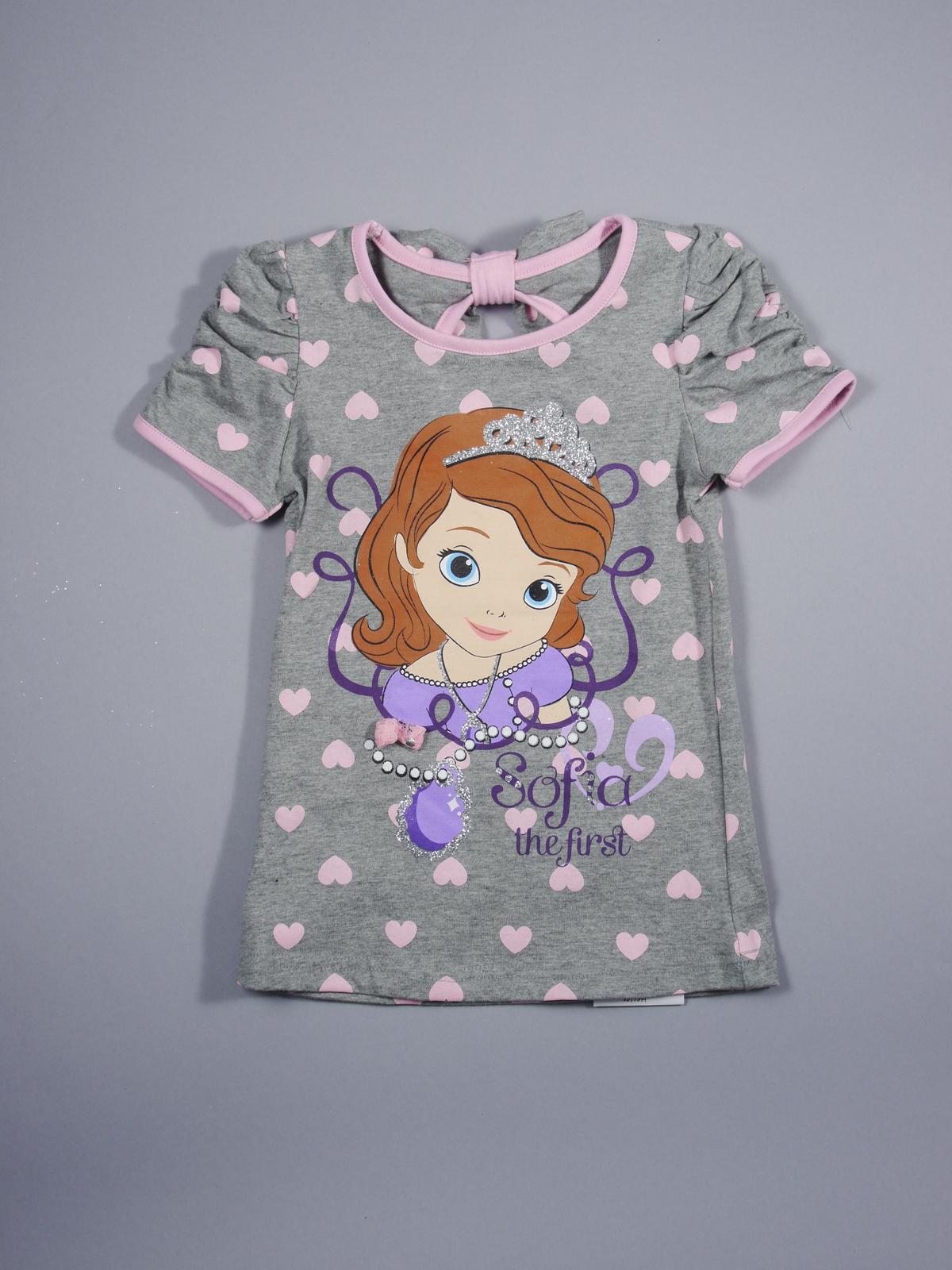 Disney Sofia the First Girl's Keyhole Shirt - Hearts