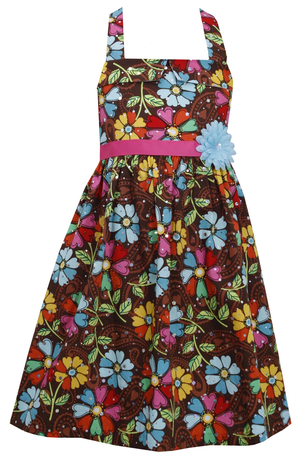 Ashley Ann Girl's Sleeveless Dress - Floral Print