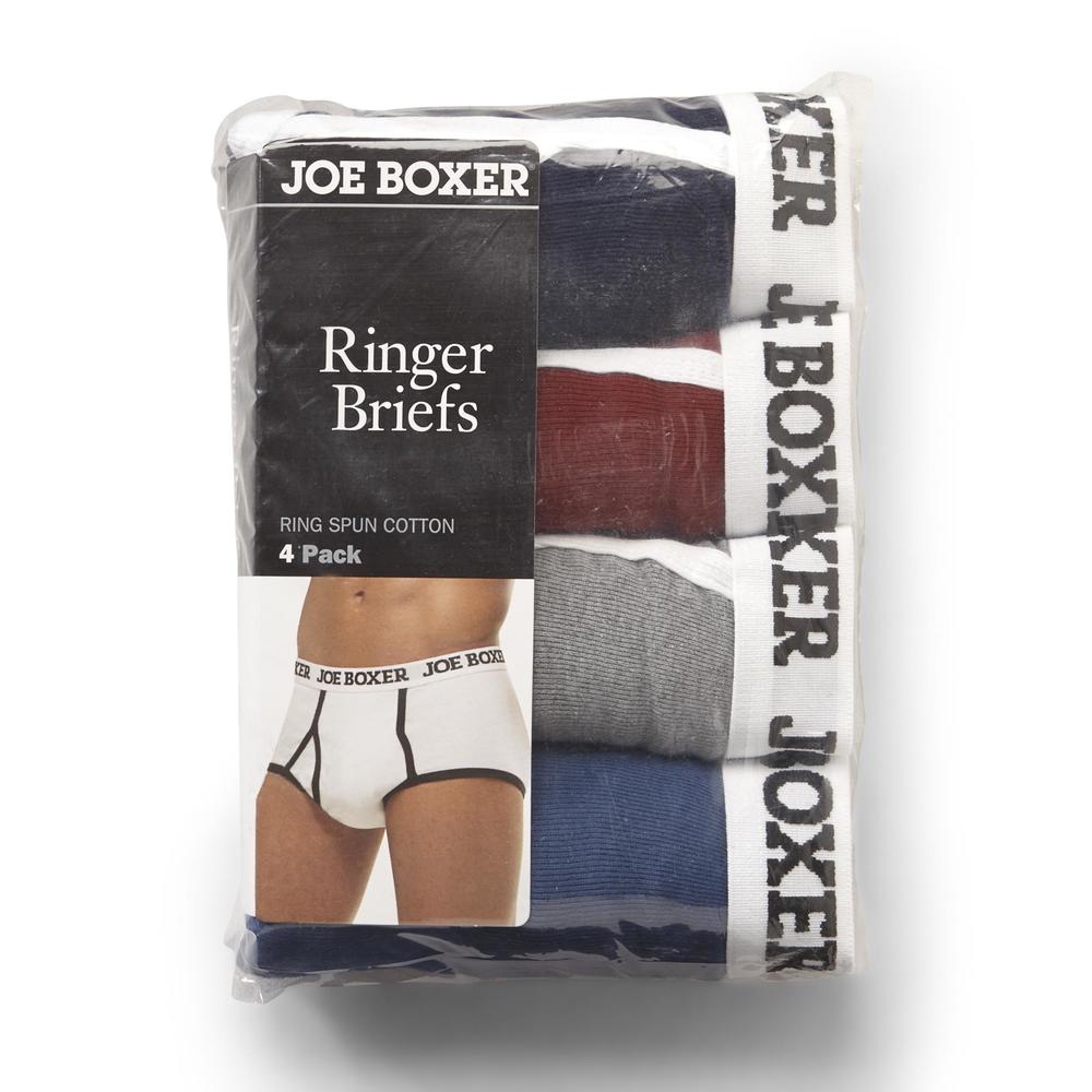 Joe Boxer Men's 4-Pairs Ringer Briefs