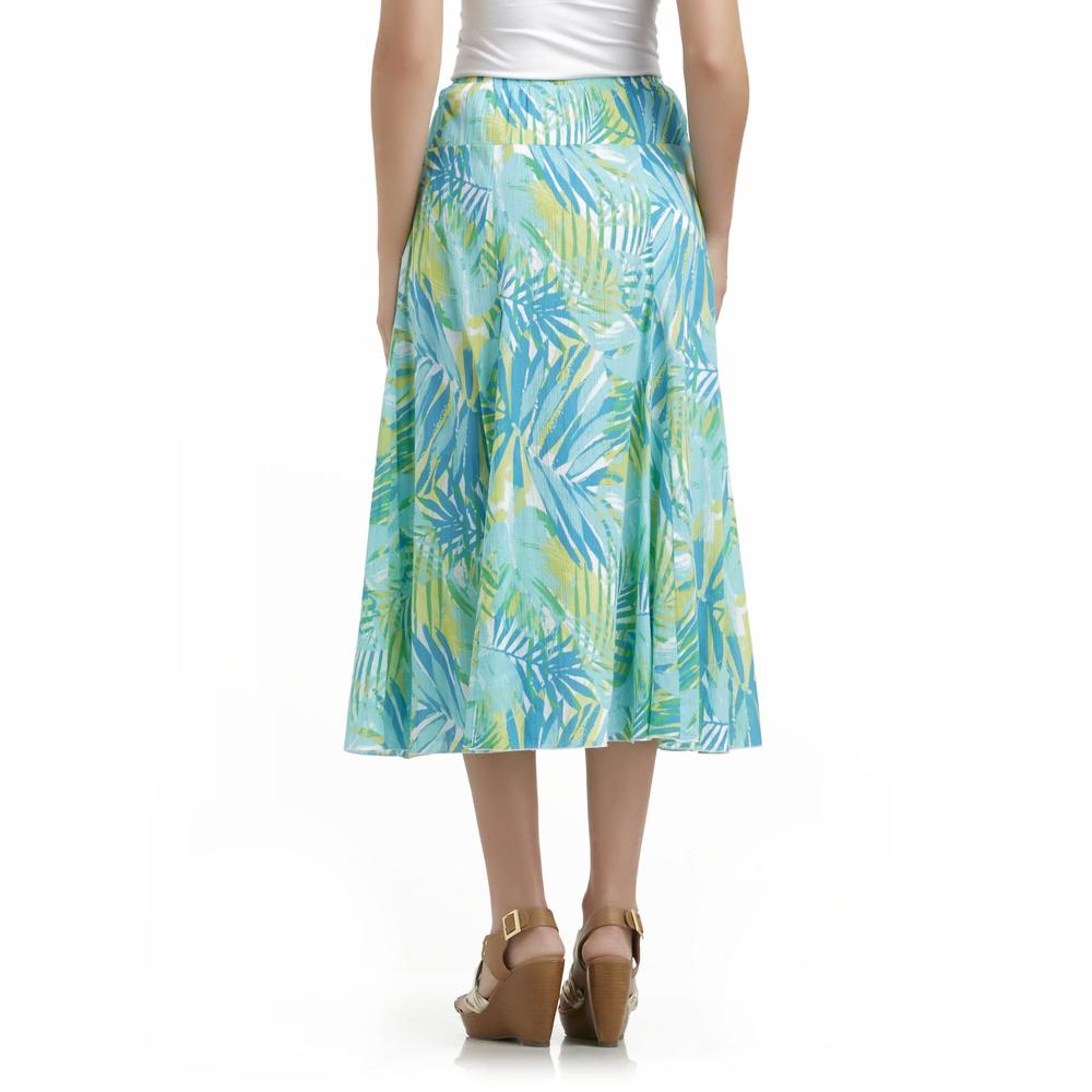 Sapphire Star Women's Gored Crepe Skirt - Fern