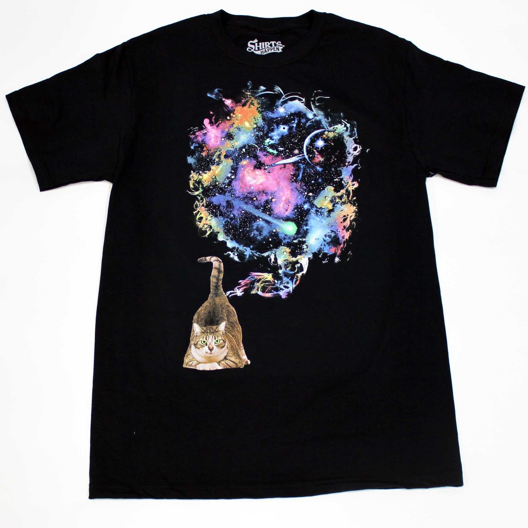 Jerry Leigh Men's Graphic T-Shirt - Cosmic Cat Fart