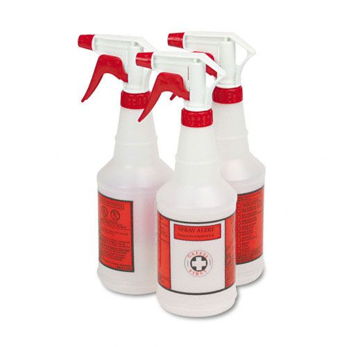 UNISAN UNS03010 Plastic sprayer bottles, 24 Oz., 3 Bottles/Pack