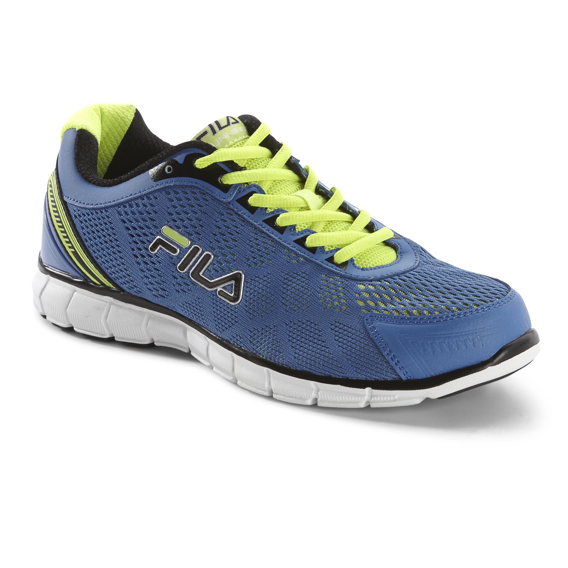 Fila Men's Memory Cloak Running Athletic Shoe - Blue/Lime