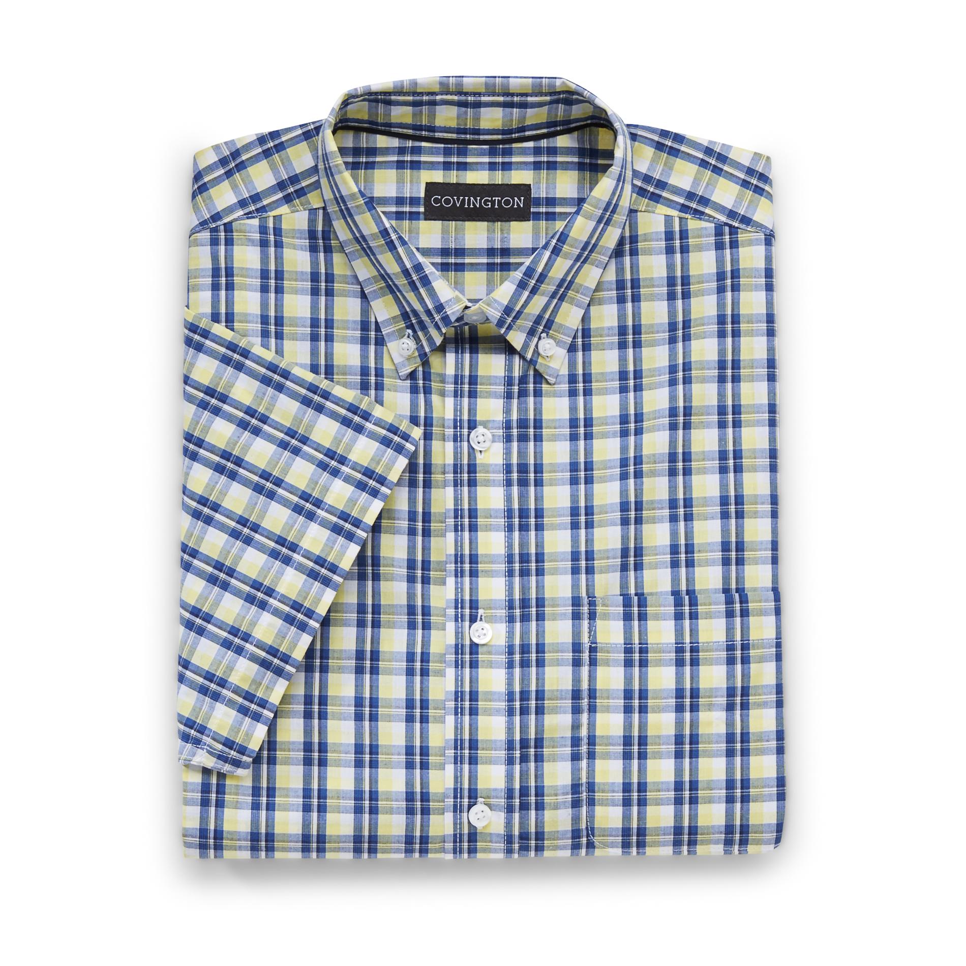 Covington Men's Short-Sleeve Button-Front Shirt - Plaid