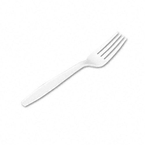 Dixie DXEPFM21 Medium Plastic Forks, White, 1,000 per Carton