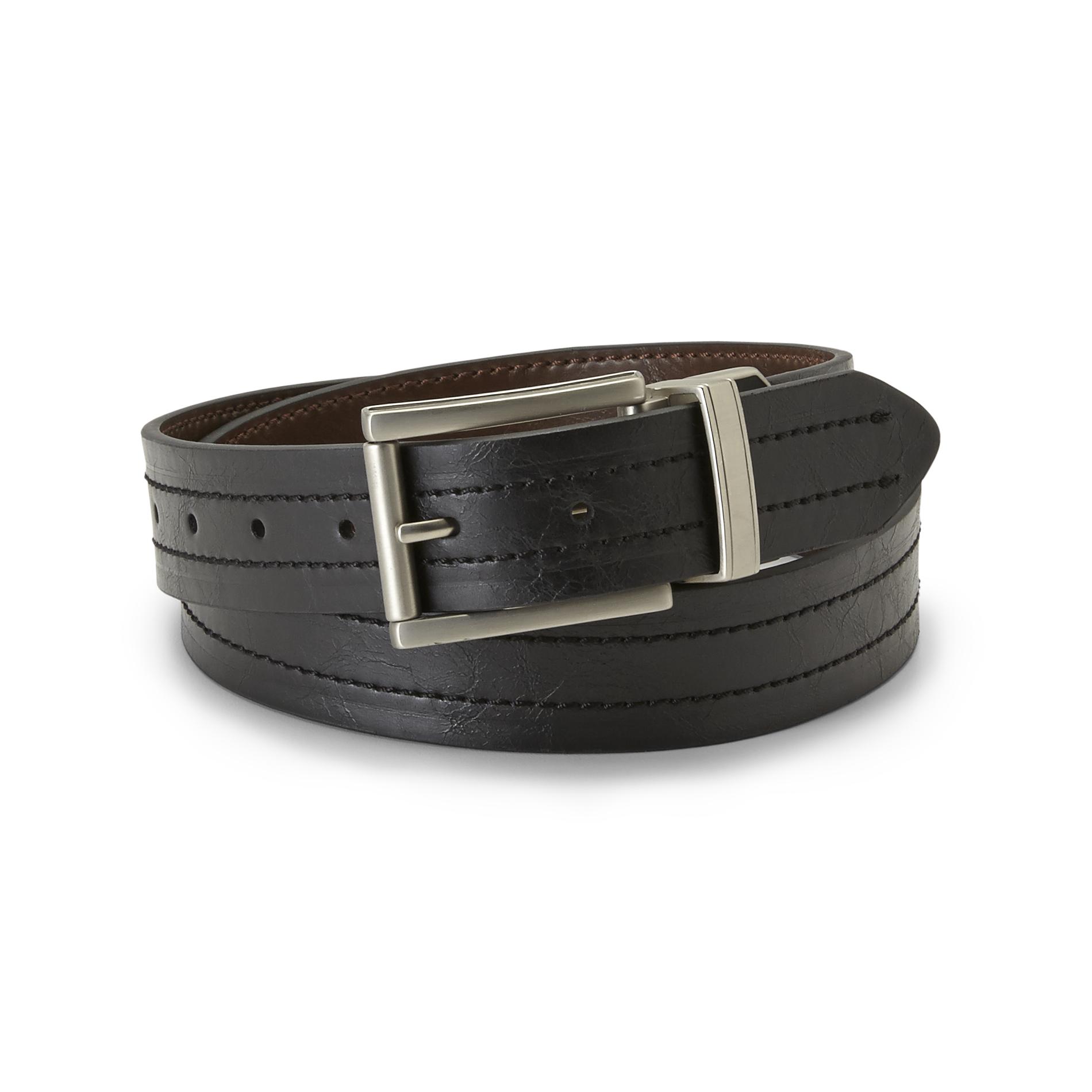 Dickies Men's Genuine Leather Reversible Belt