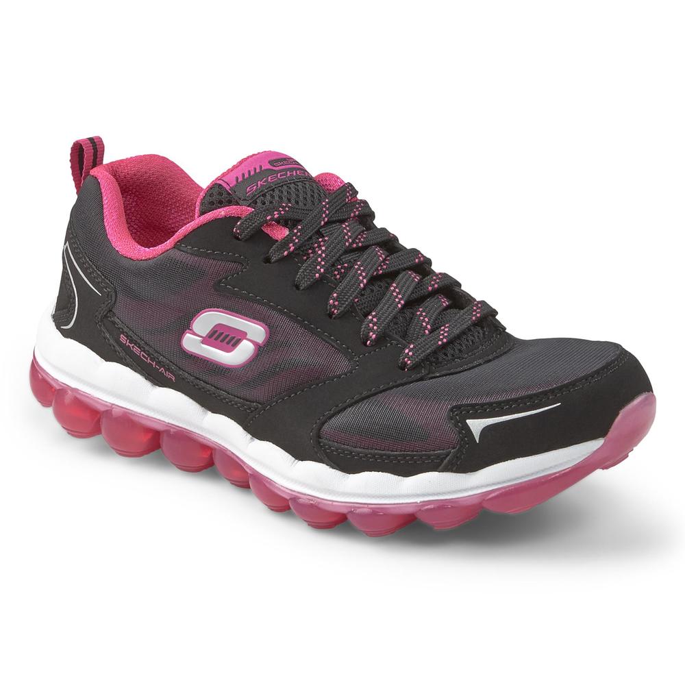 Skechers Women's Skech-Air Running Athletic Shoe - Black/Pink