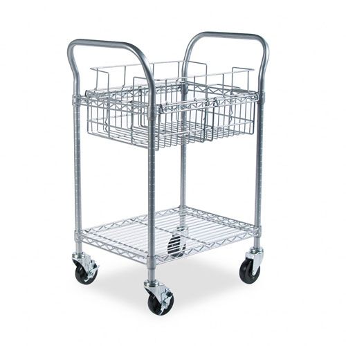 Safco Heavy-Duty Steel Wire Mail Cart