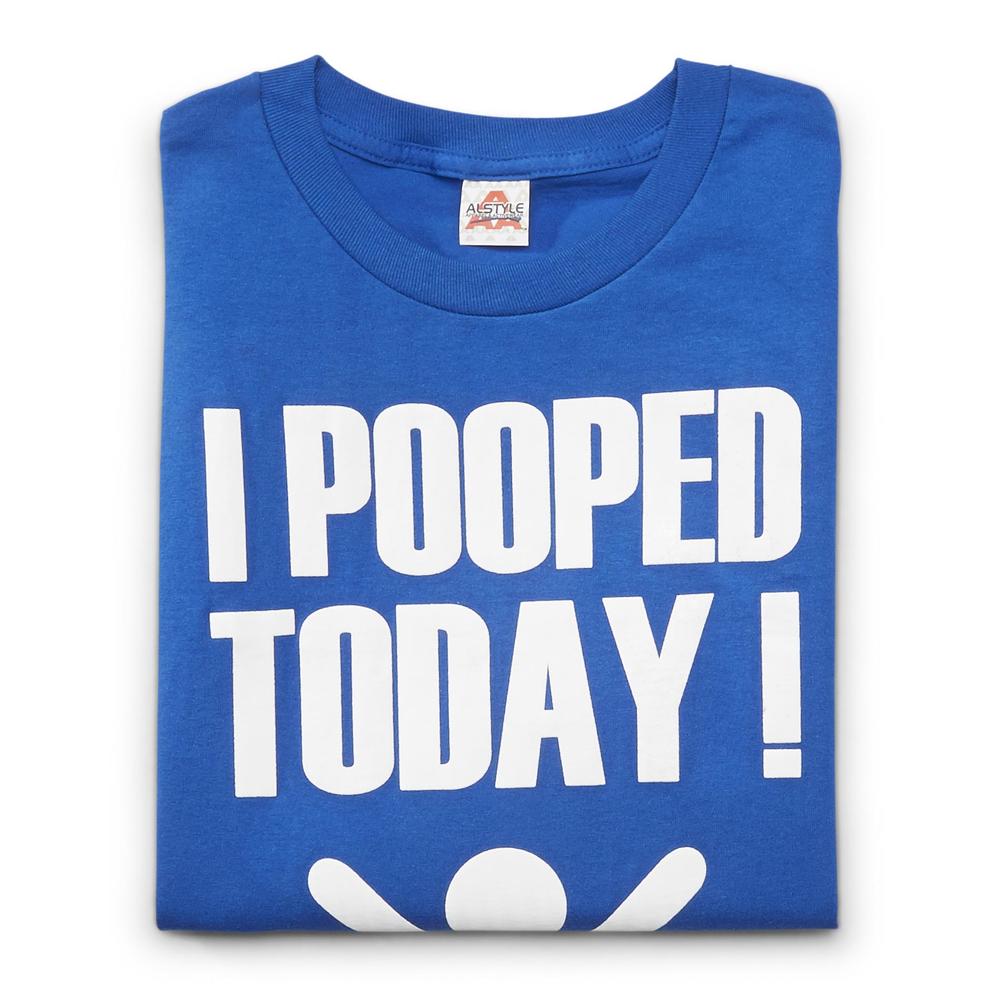 Young Men's Graphic T-Shirt - I Pooped Today