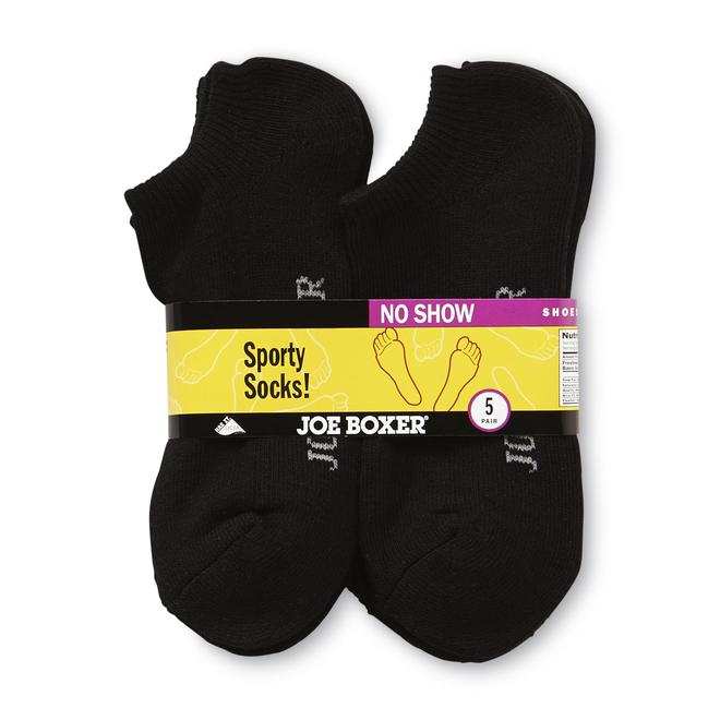 Joe Boxer Boy’s Socks 5pk Sport No-Show Black