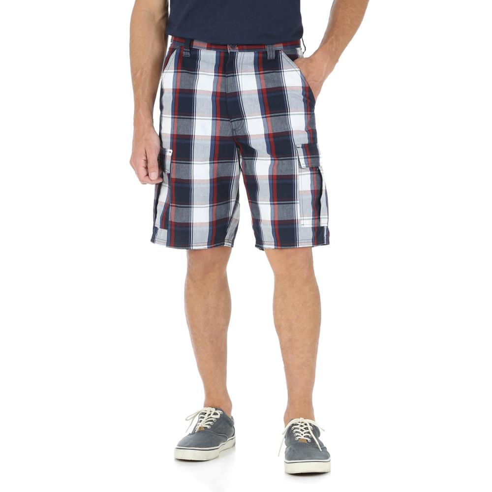 Wrangler Men's Twill Cargo Shorts - Plaid