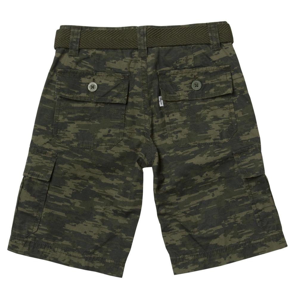 Levi's Boy's Huntington Cargo Shorts & Belt - Camo