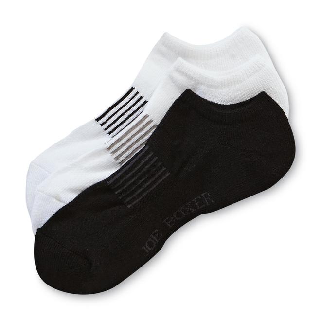 Joe Boxer Boy’s Socks 3pk No-Show Arch Black White