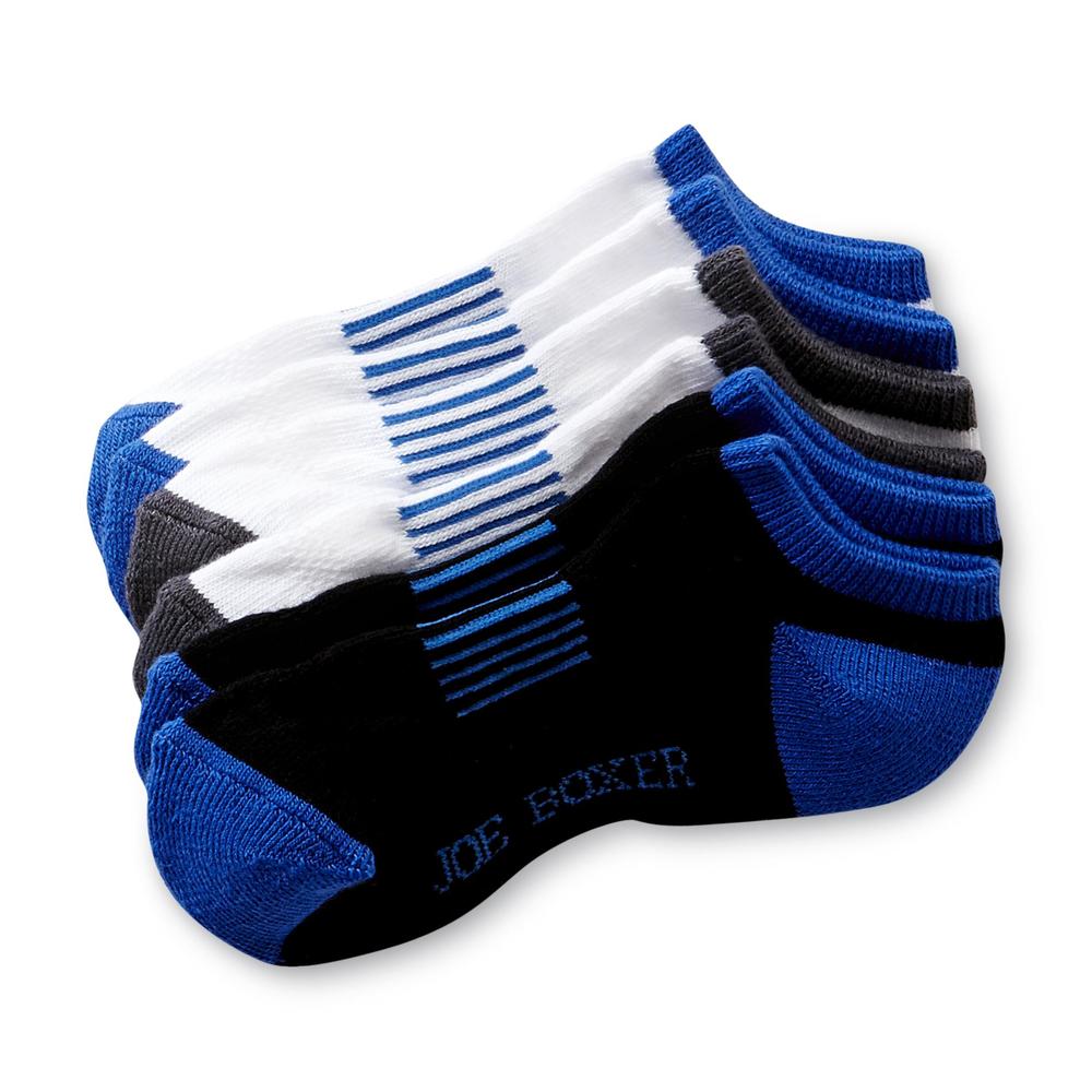 Joe Boxer Boy&#8217;s Socks 3pk No Show White/Black/Blue