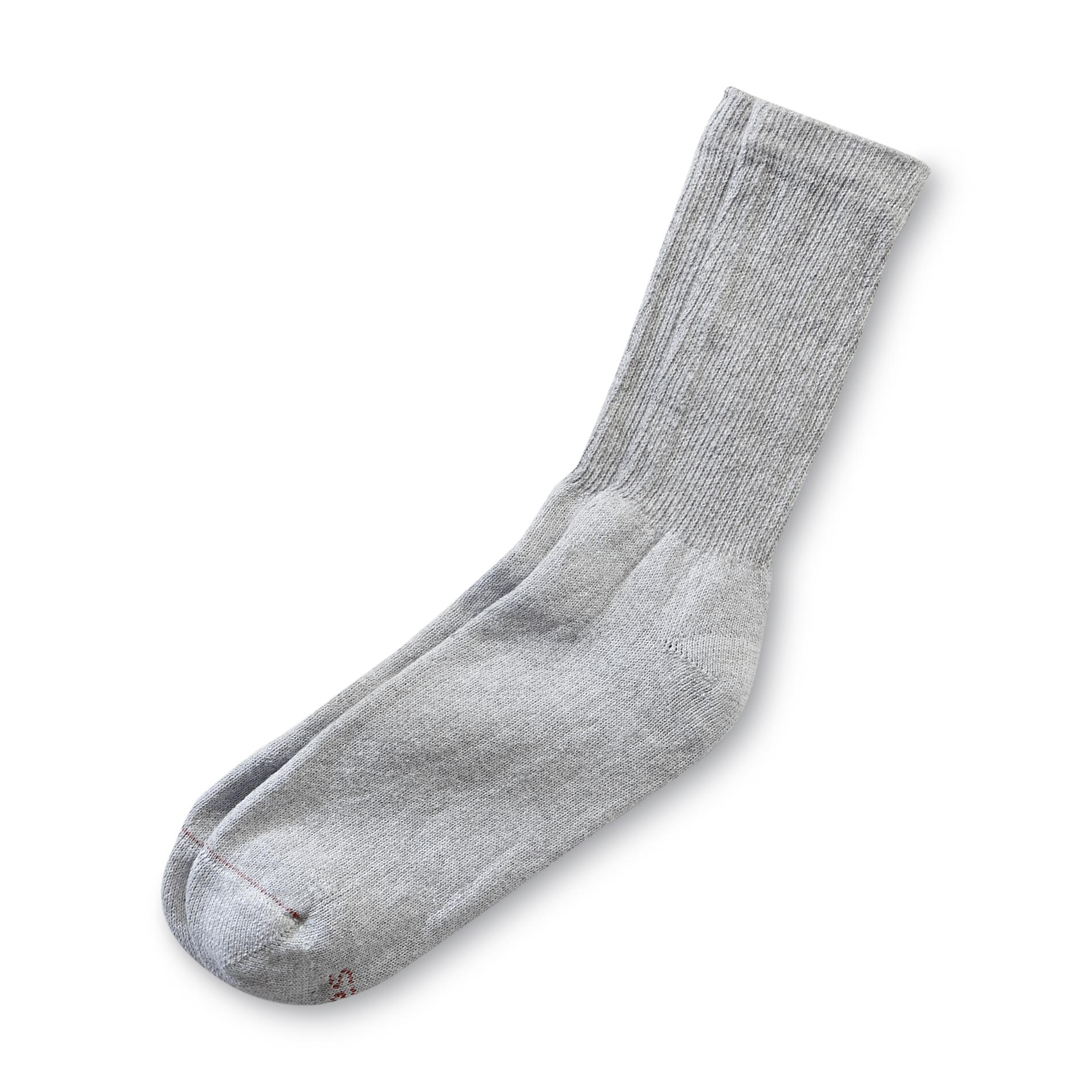 Hanes Men’s Socks 6 Pack Grey Cushion Crew Comfort Toe Seam Shop Your Way Online Shopping