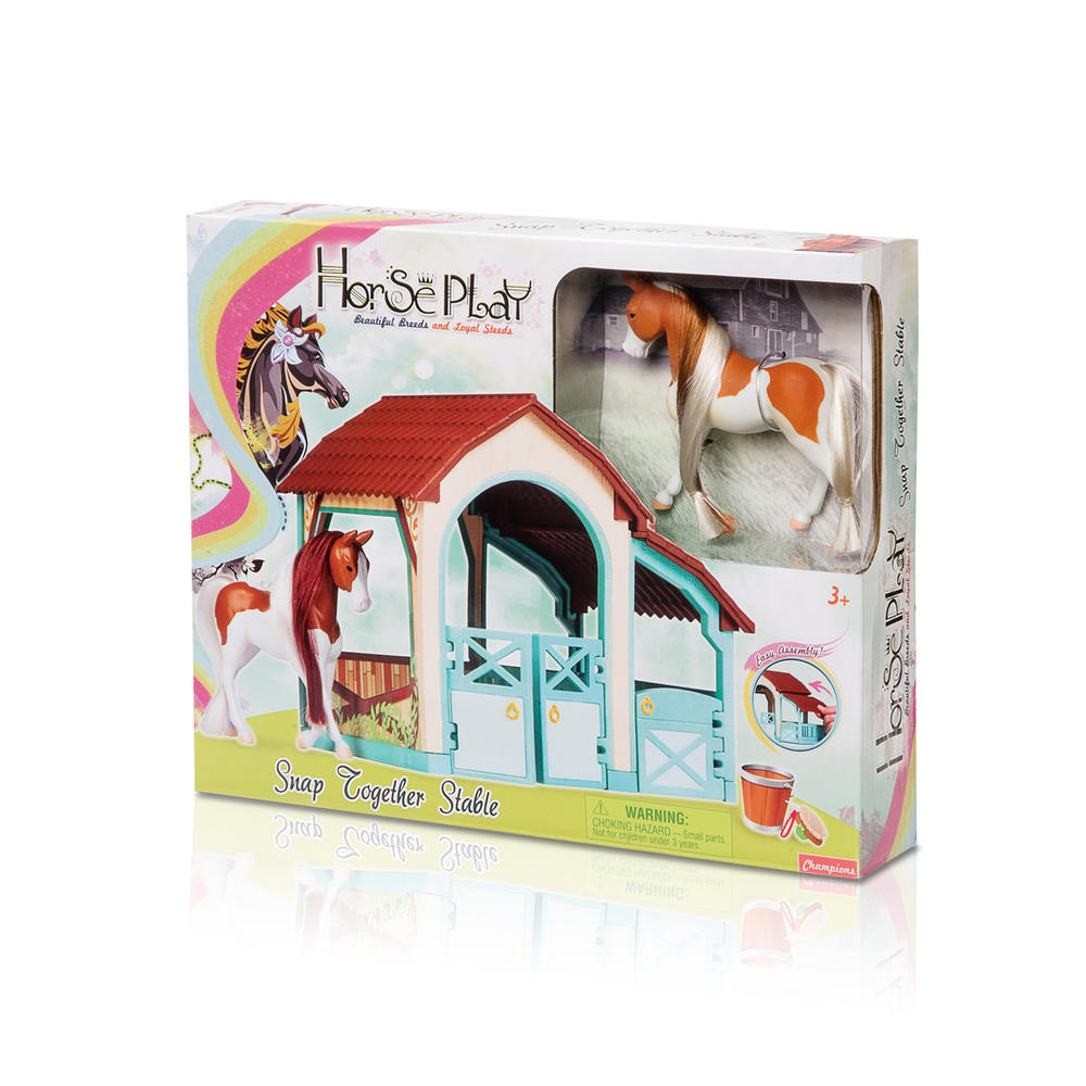 Horse Play American Painted Horse and Snap Together Stable Set   Toys