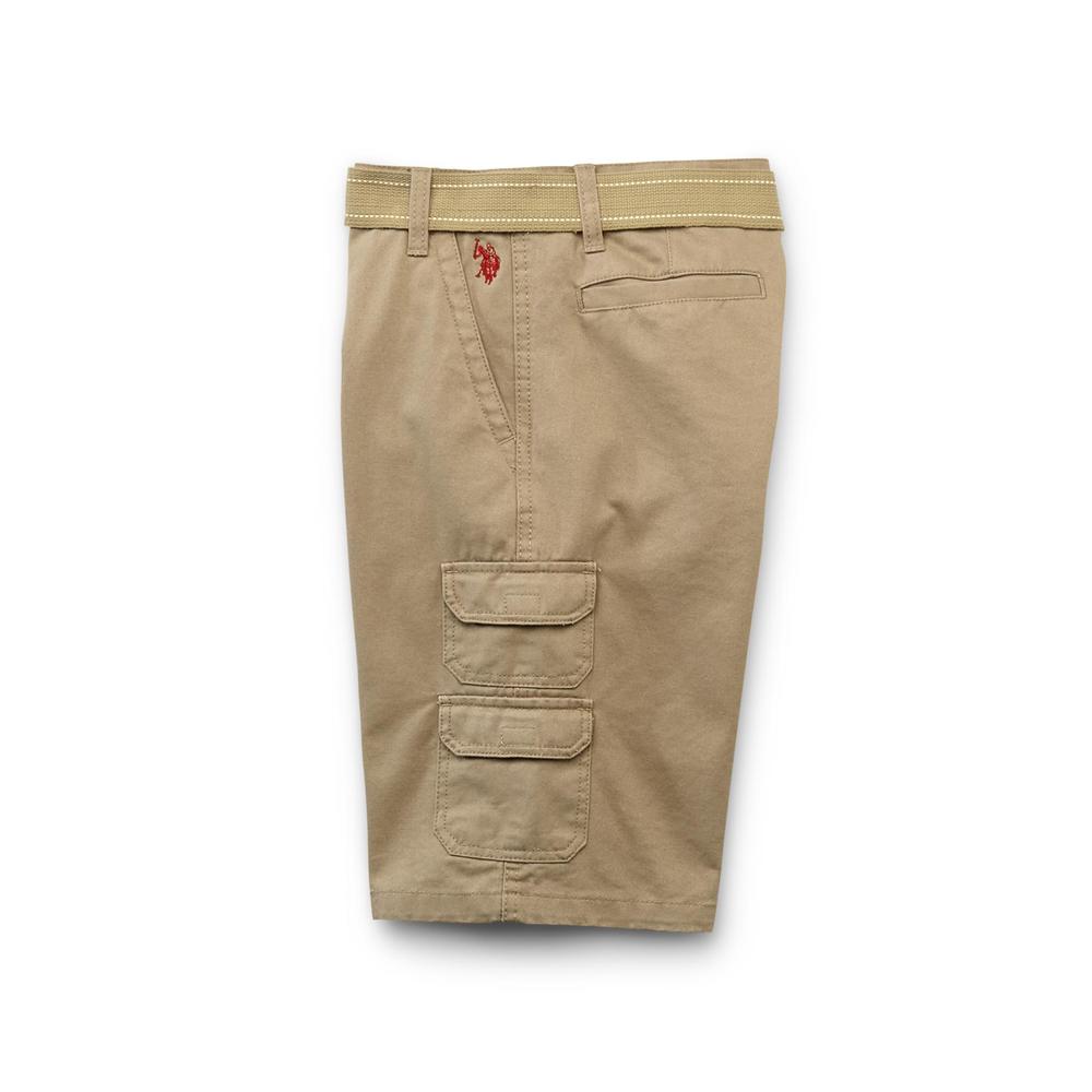 U.S. Polo Assn. Boy's Belted Twill Cargo Shorts