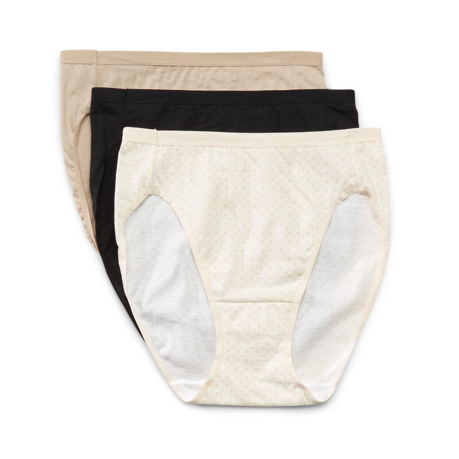 Hanes Women's 3-Pack Comfort Blend Hi-Cut Panties