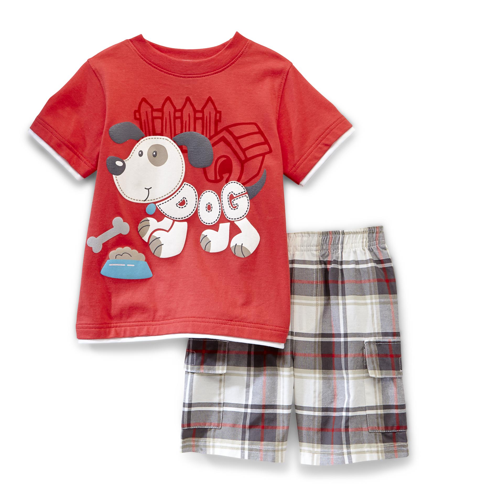 Kids Headquarters Toddler Boy's T-Shirt & Cargo Shorts - Dog